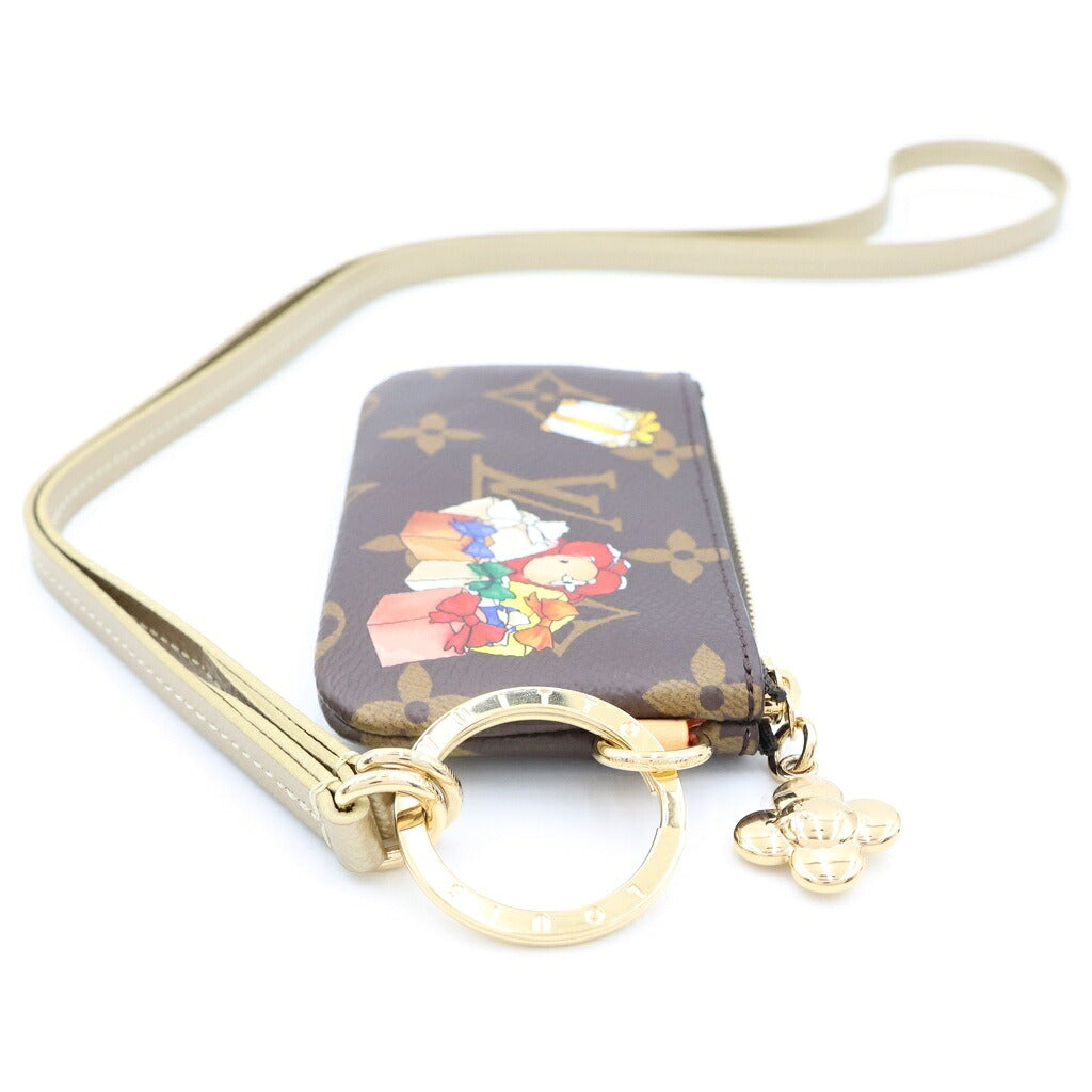 LOUIS VUITTON(ルイヴィトン) モノグラム ヴィヴィエンヌ ウィンターホリデー バッグチャーム ポーチ 小物入れ ブラウン PVCレザー GI0442 ゴールド金具