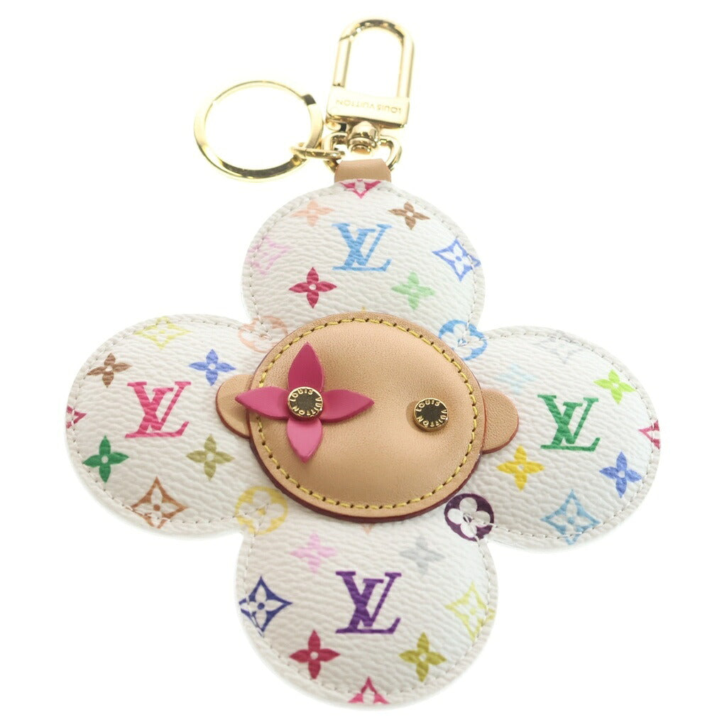 LOUIS VUITTON(ルイヴィトン) ×TM モノグラムマルチカラー バッグチャーム・ヴィヴィエンヌ ヘッド ホワイト M03728 ゴールド金具