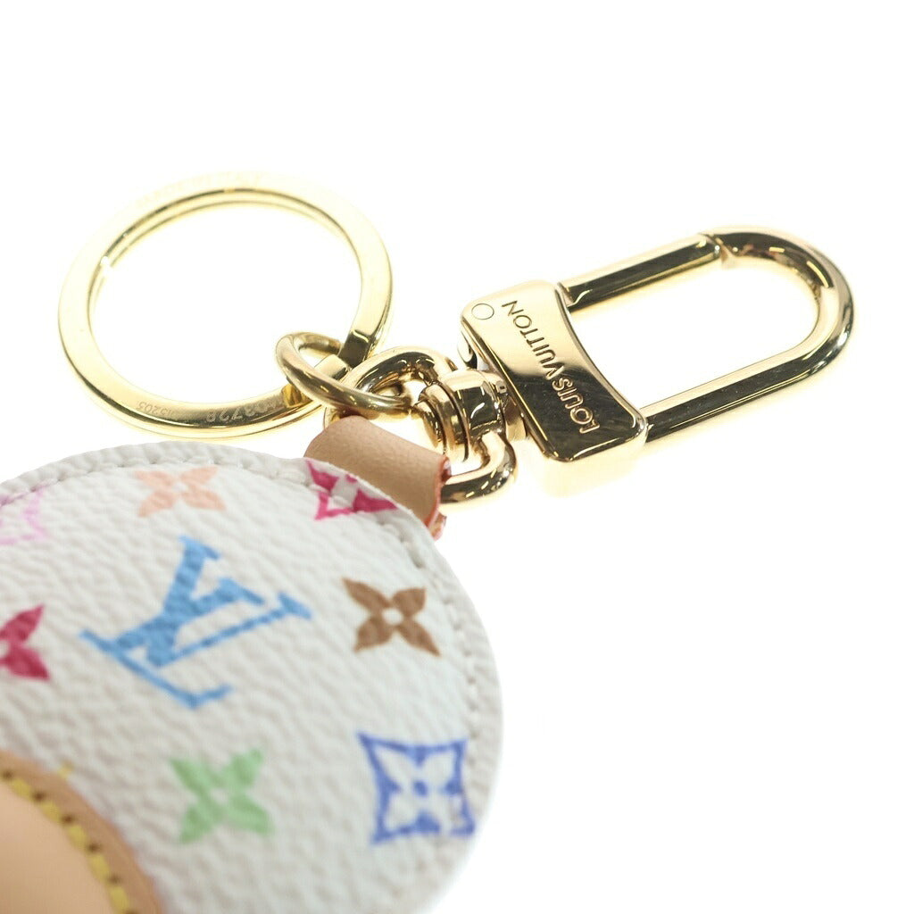 LOUIS VUITTON(ルイヴィトン) ×TM モノグラムマルチカラー バッグチャーム・ヴィヴィエンヌ ヘッド ホワイト M03728 ゴールド金具