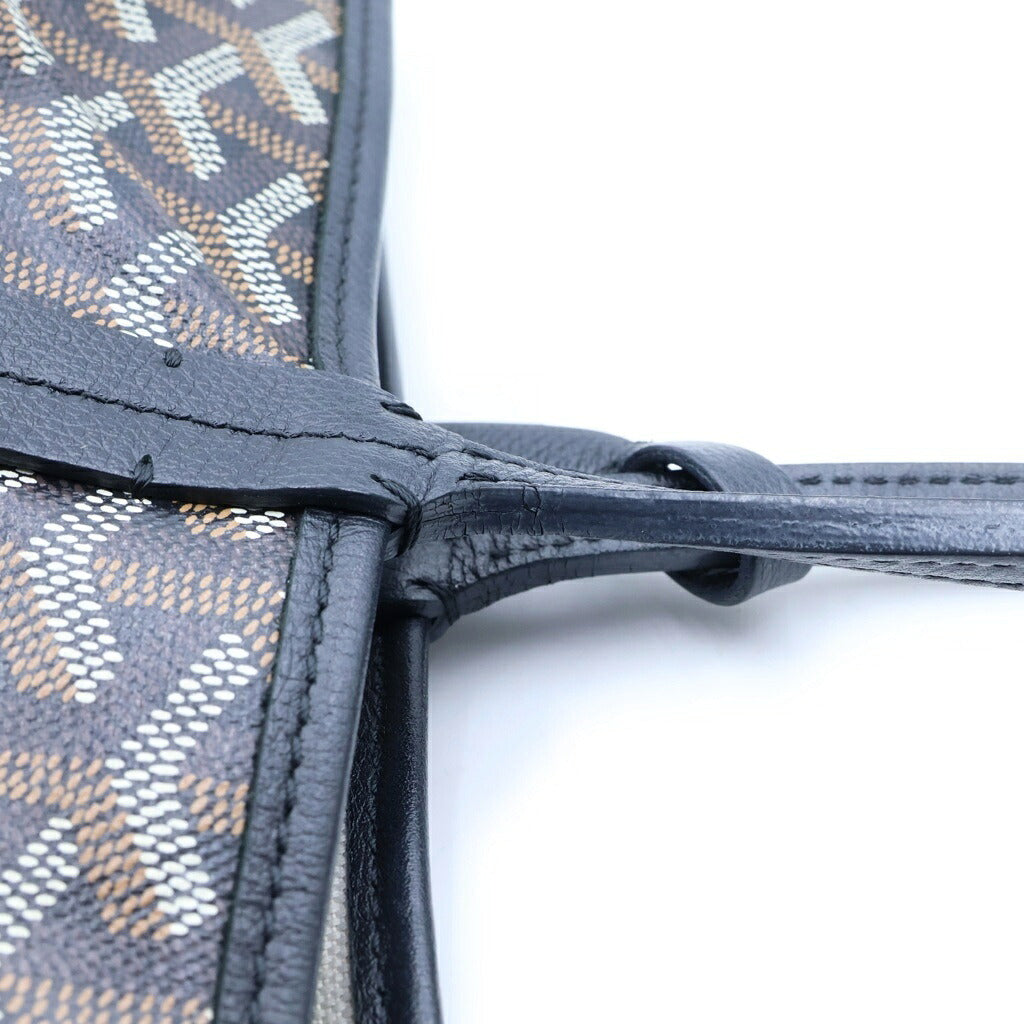 GOYARD(ゴヤール) サンルイPM トートバッグ ハンドバッグ ブラック レザー×PVC