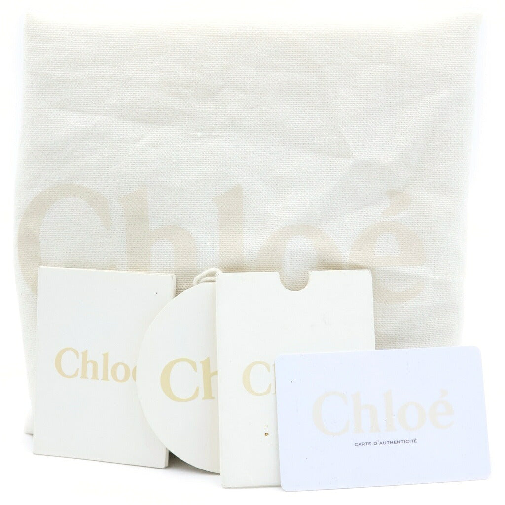 Chloe(クロエ) パイソン クリアハンドル 2WAYハンドバッグ ショルダーバッグ ブラック レザー ゴールド金具
