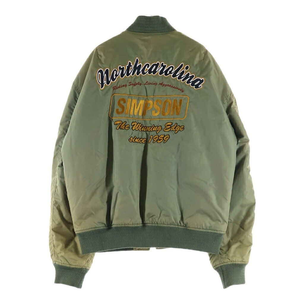 NO BRAND(ノーブランド) SIMPSON シンプソン ブルゾン フライト ジャケット MA1 アウター カーキ