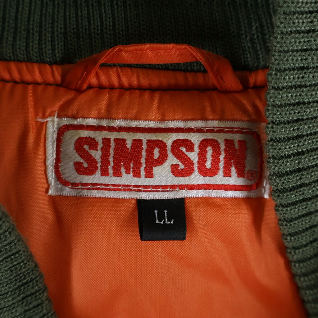NO BRAND(ノーブランド) SIMPSON シンプソン ブルゾン フライト ジャケット MA1 アウター カーキ