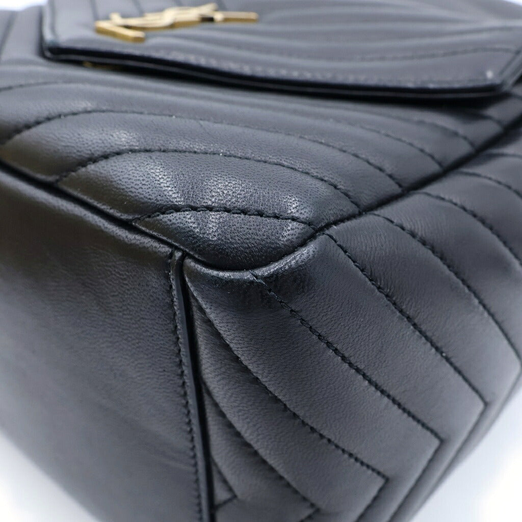 SAINT LAURENT PARIS(サンローランパリ) ジョー バックパック リュックサック ブラック ラムスキン 672609 ゴールド金具