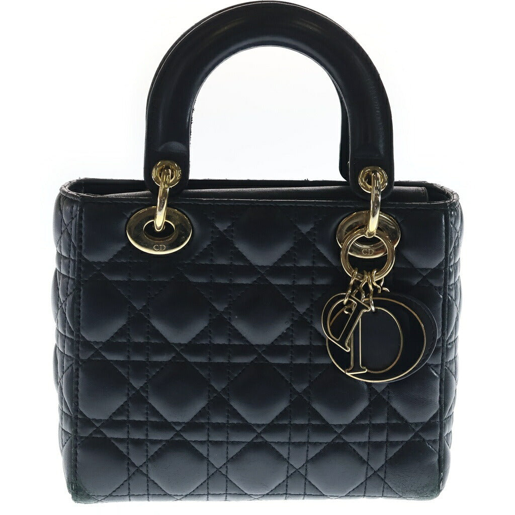 DIOR(ディオール) ABC マイレディディオール スモール 2WAYハンドバッグ ショルダーバッグ ブラック レザー 10-MA-0251 ゴールド金具
