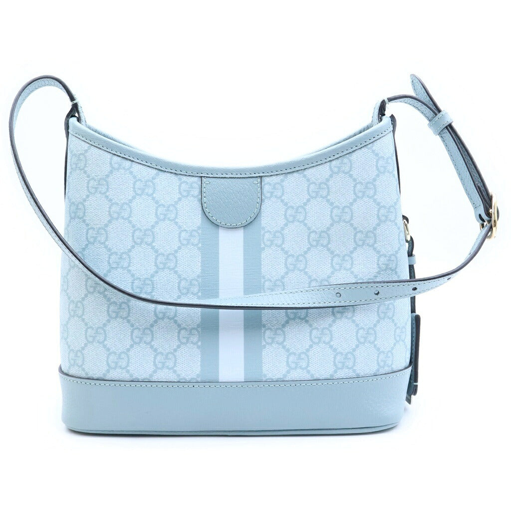 GUCCI(グッチ) オフィディアスモール ショルダーバッグ ライトブルー レザー×PVC 781402 ゴールド金具
