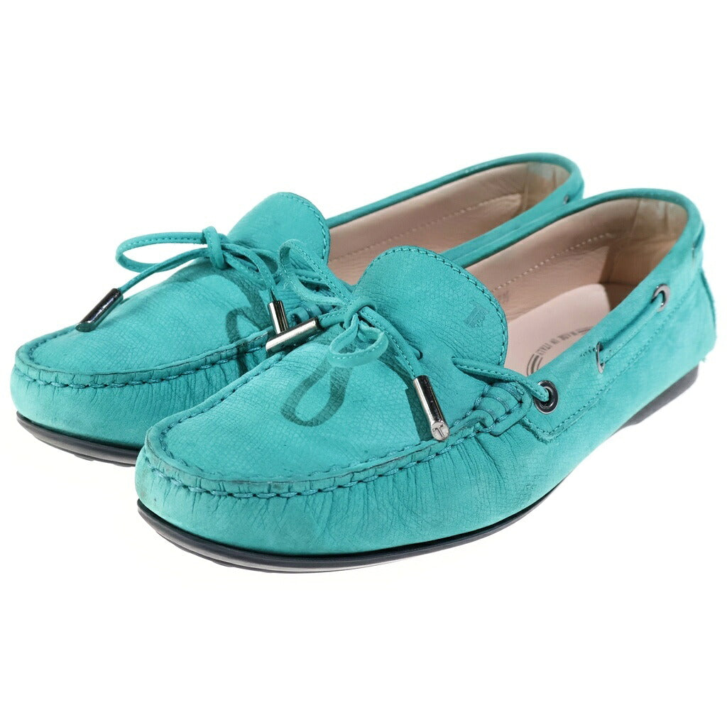TOD'S(トッズ) ドライビング シューズ レザー ターコイズブルー