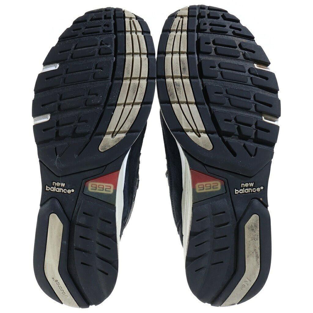 New Balance(ニューバランス) スエード メッシュ ローカットスニーカー ブラック/ネイビー US9/27cm M992GG