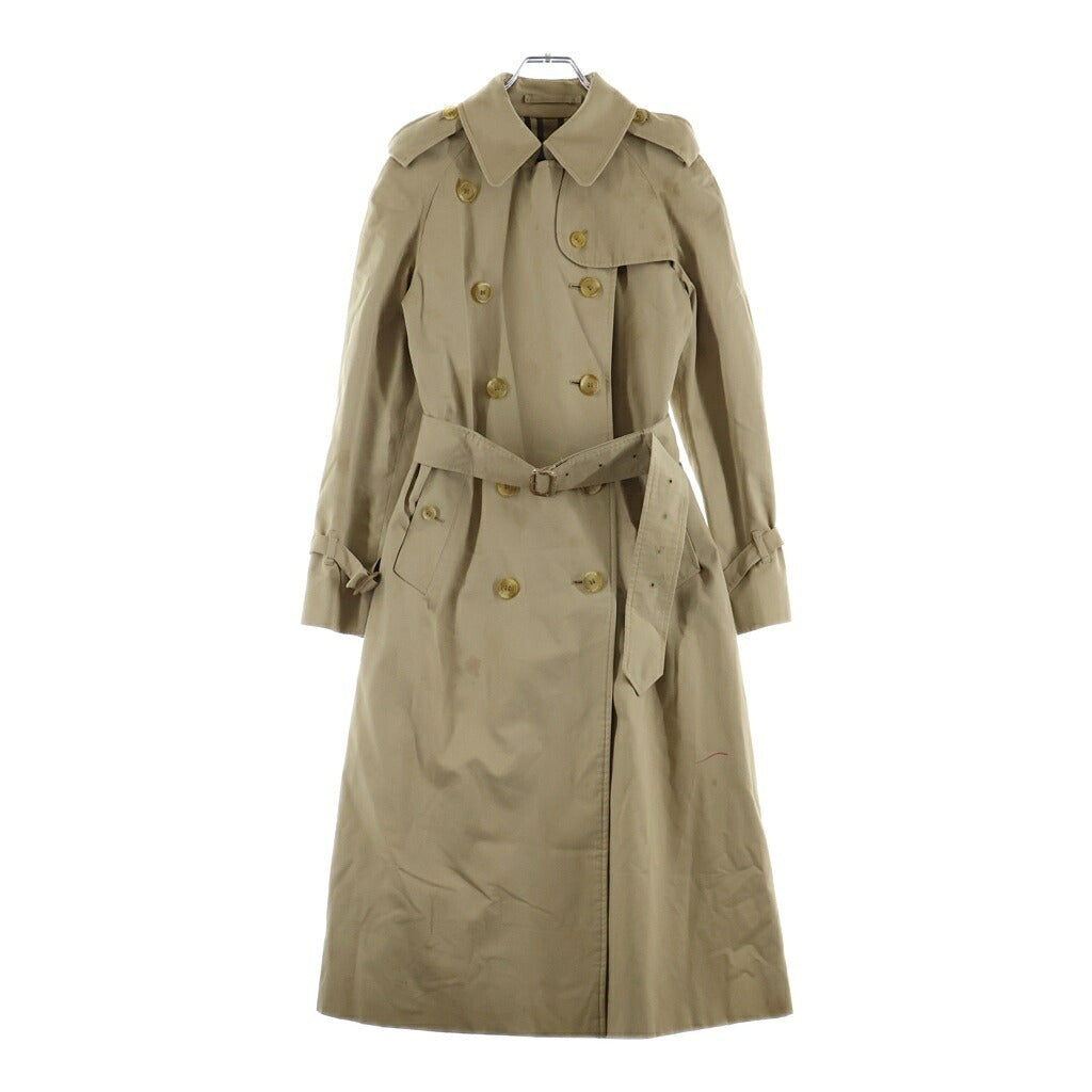 BURBERRY(バーバリー) 裏地ノバチェック柄 コットン ダブルブレスト トレンチコート ベージュ