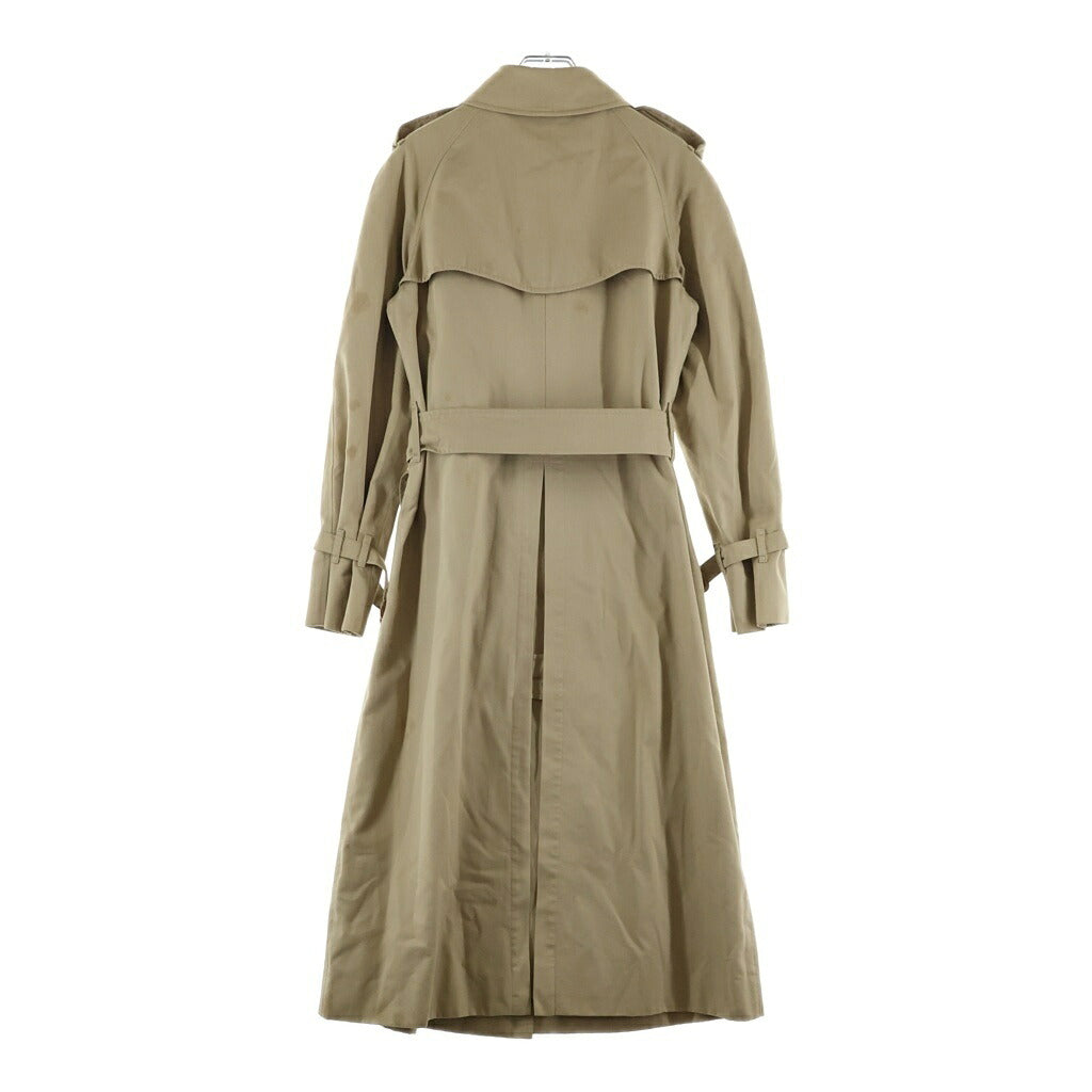 BURBERRY(バーバリー) 裏地ノバチェック柄 コットン ダブルブレスト トレンチコート ベージュ