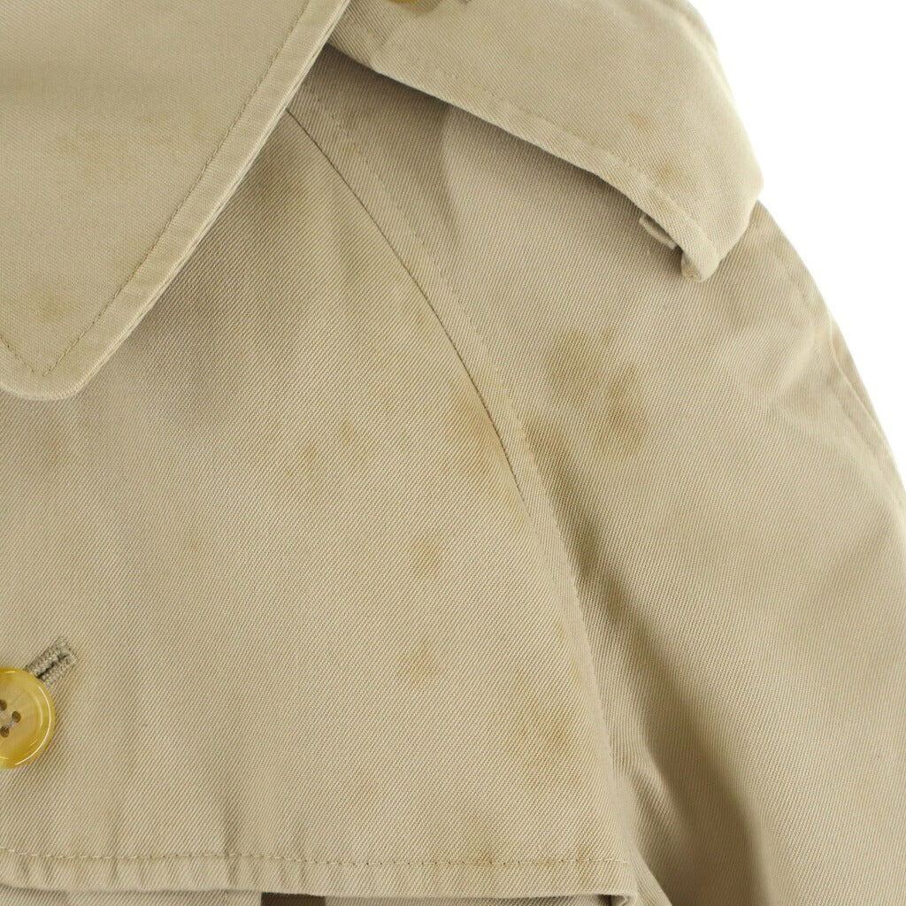 BURBERRY(バーバリー) 裏地ノバチェック柄 コットン ダブルブレスト トレンチコート ベージュ