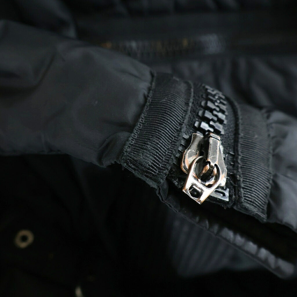 MONCLER(モンクレール) MACHI ファー付き ジップアップ ダウンジャケット ブラック レディース 2209S4931125