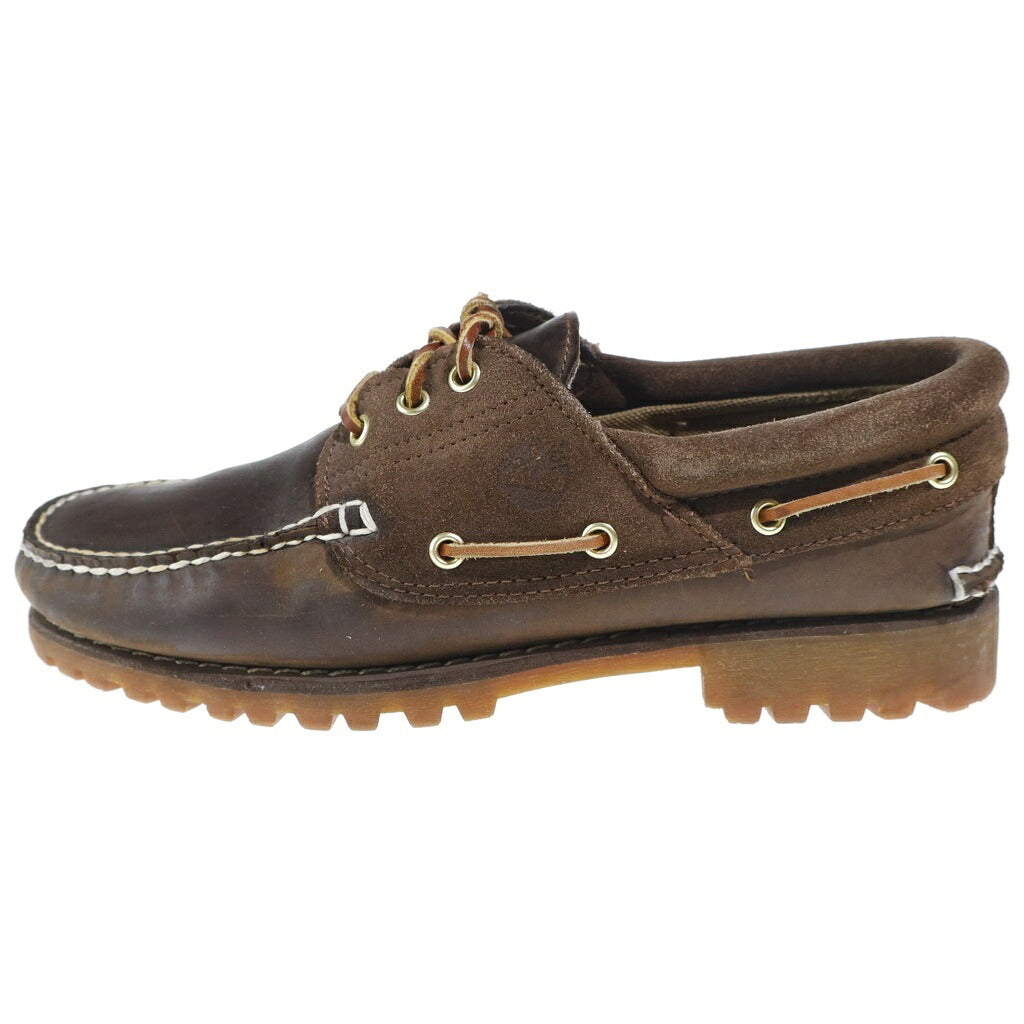 Timberland(ティンバーランド) 3-EYELET CLASSIC RUGSOLE デッキシューズ モカシン 靴 レザー ブラウン