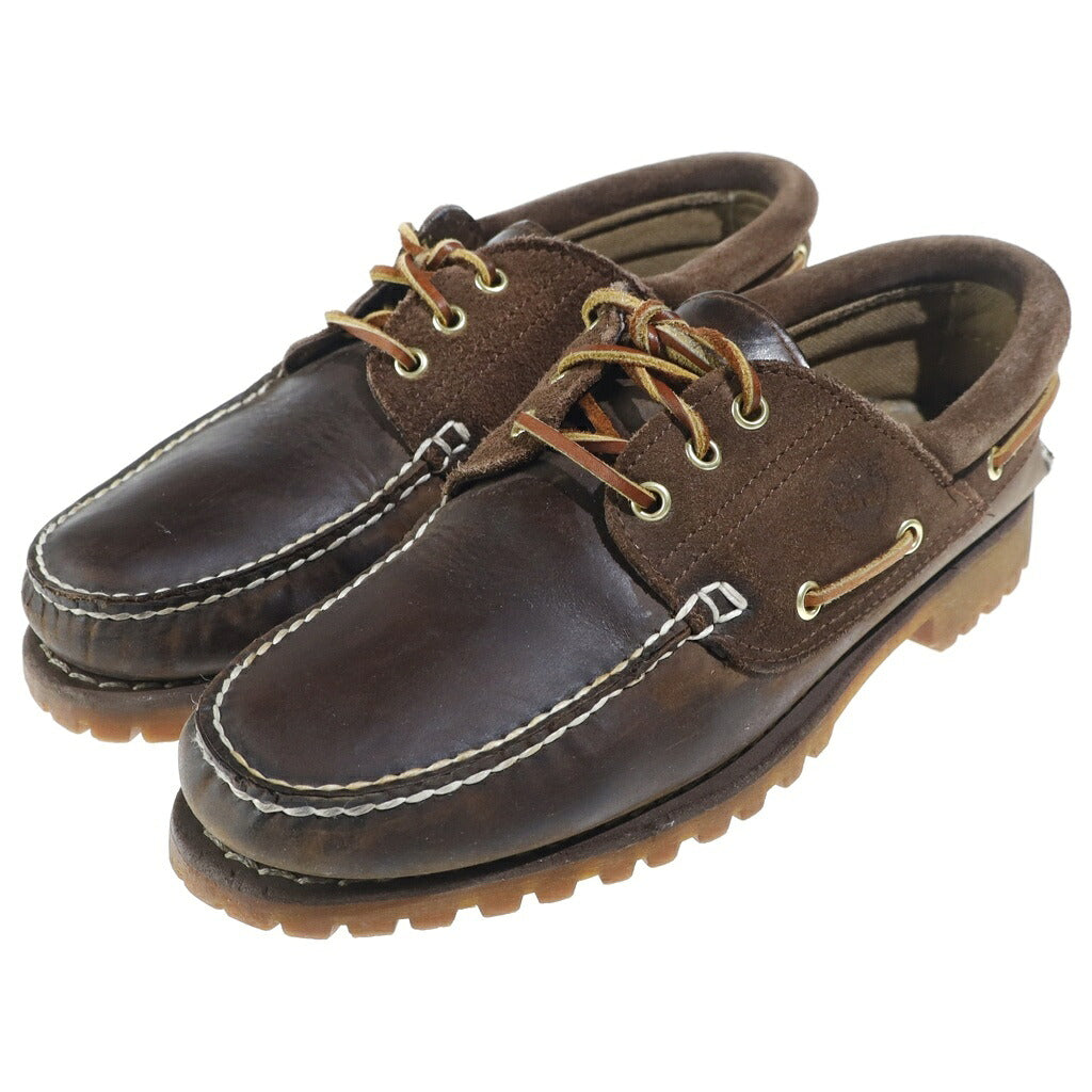Timberland(ティンバーランド) 3-EYELET CLASSIC RUGSOLE デッキシューズ モカシン 靴 レザー ブラウン