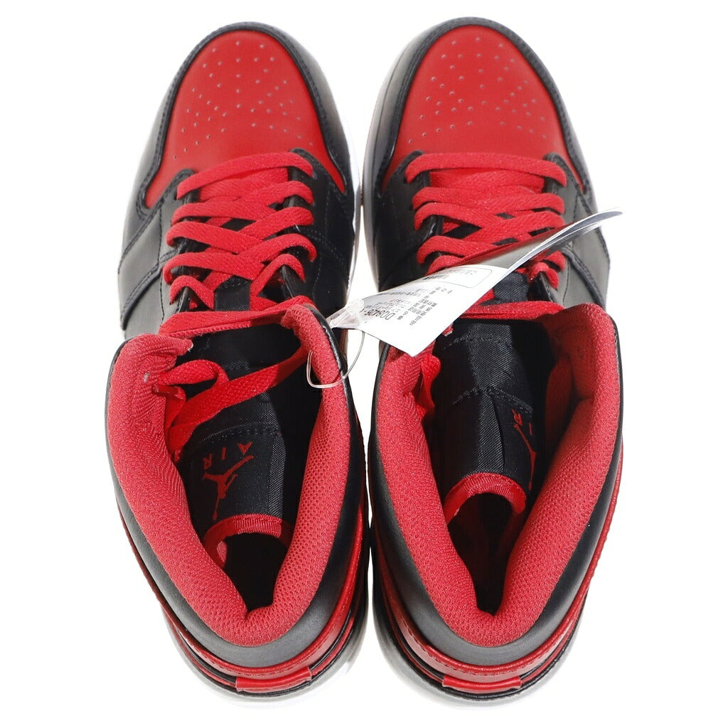 NIKE(ナイキ) AIR JORDAN 1 MID BRED TOE エアジョーダン1 ブレッドトゥ ハイカットスニーカー ブラック/レッド US10.5/28.5cm