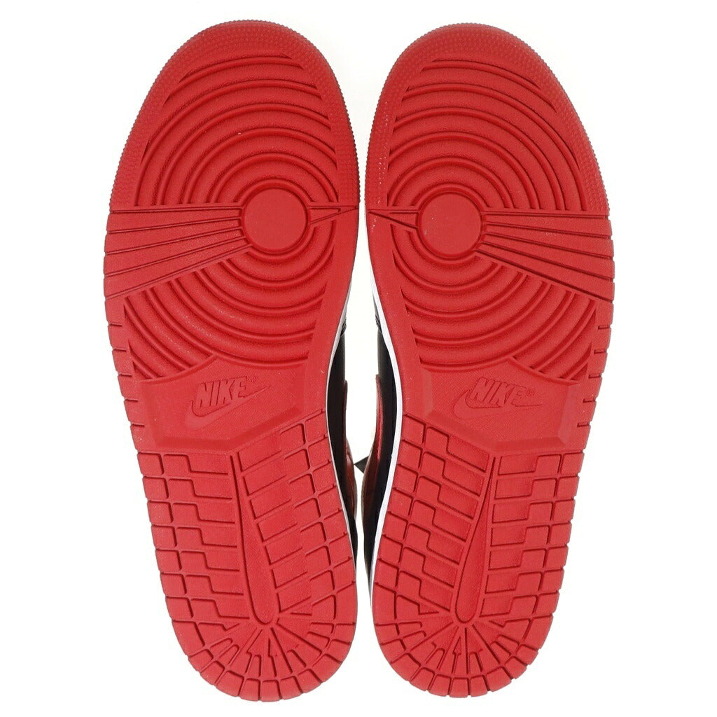NIKE(ナイキ) AIR JORDAN 1 MID BRED TOE エアジョーダン1 ブレッドトゥ ハイカットスニーカー ブラック/レッド US10.5/28.5cm