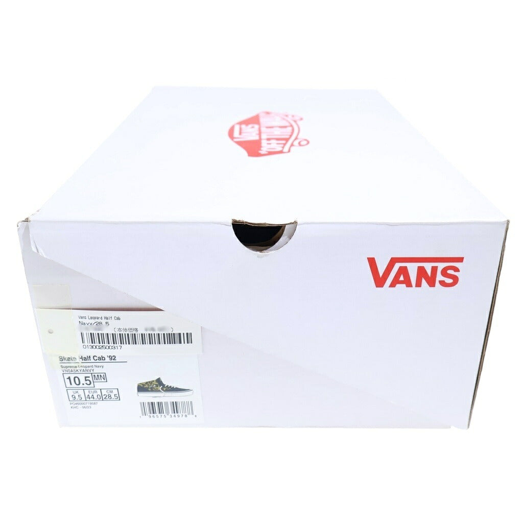 VANS(ヴァンズ) ×SUPREME LEOPARD HALF CAB シュプリーム レオパード ハーフキャブ ローカットスニーカー ネイビー US10.5/28.5cm VN0A5KYANVY