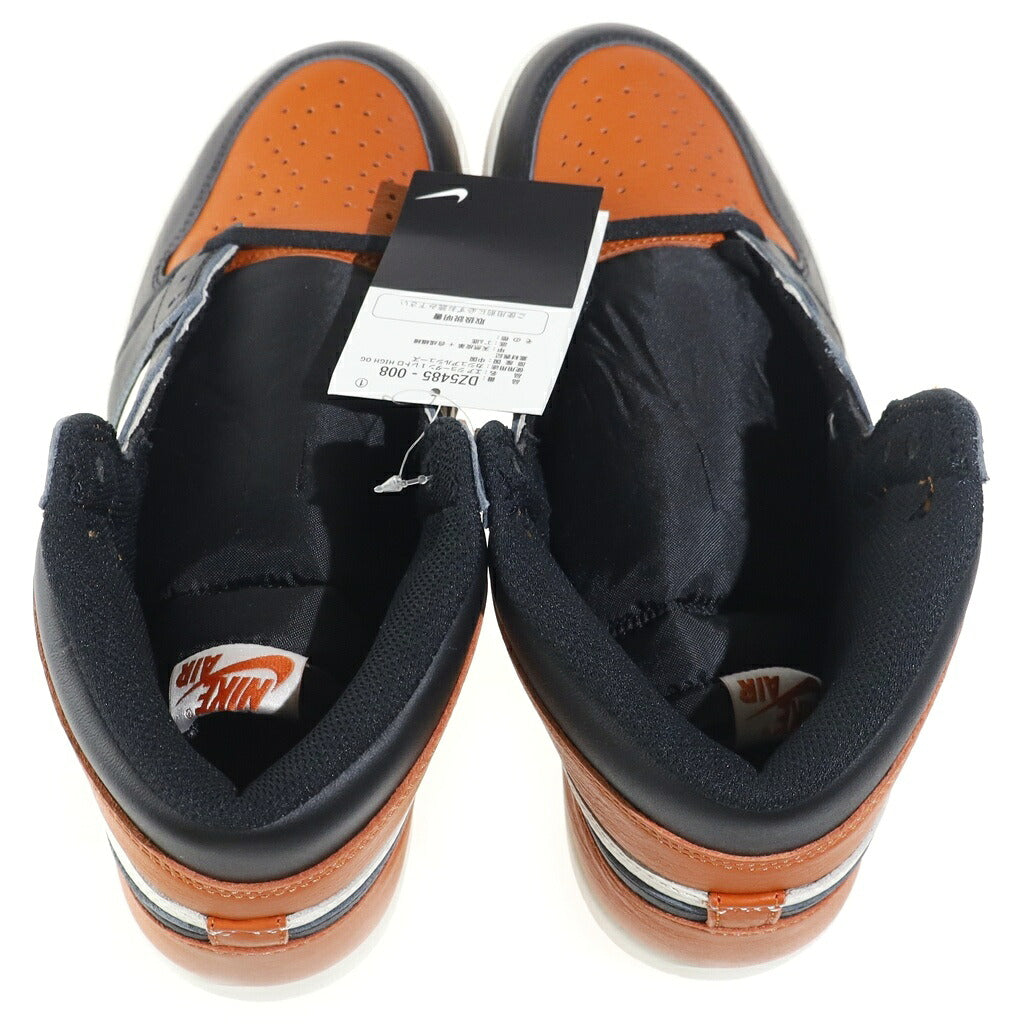 NIKE(ナイキ) AIR JORDAN 1 RETRO HIGH OG SHATTERED BACKBOARD DZ5485-008 エアジョーダン1 シャッタードバックボード ハイカットスニーカー オレンジ/ブラック/ホワイト US10.5/28.5cm