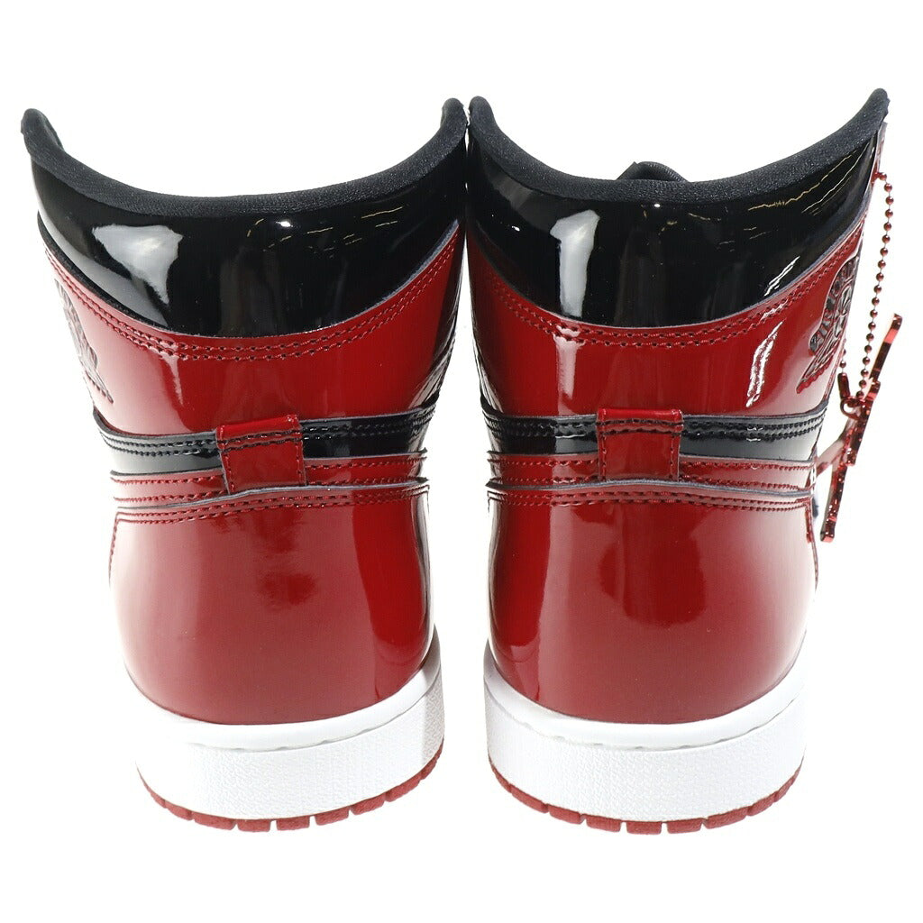 NIKE(ナイキ) AIR JORDAN 1 HIGH OG PATENT BRED 555088-063 エアジョーダン1 パテントブレッド ハイカットスニーカー ブラック/レッド US10.5/28.5cm