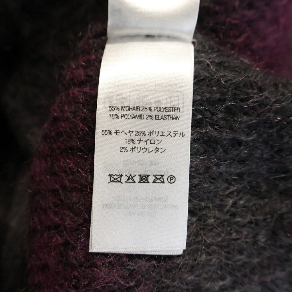 SUPREME(シュプリーム) 24AW ×HYSTERIC GLAMOUR Mohair Zip Up Hooded Sweater ヒステリックグラマー モヘア ジップアップ フーデッド セーター ニット グレー/パープル