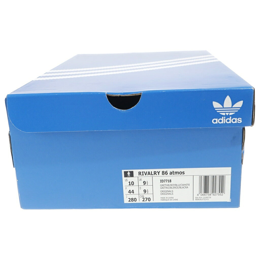 adidas(アディダス) ×ATMOS RIVALRY 86 CONCORD SNAKE ID7718 アトモス ライバルリー86 コンコルドスネーク ローカットスニーカー グレー/ブルー US10/28cm