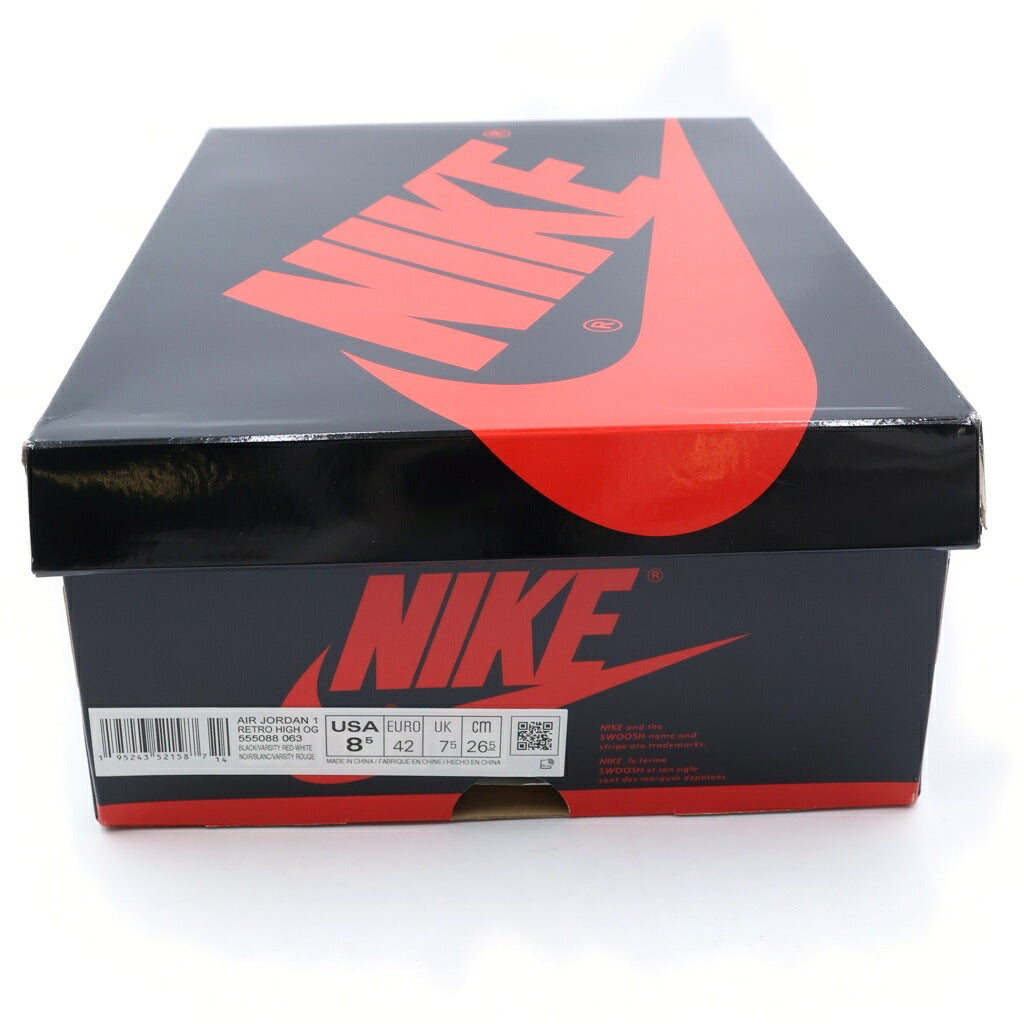 NIKE(ナイキ) AIR JORDAN 1 HIGH OG PATENT BRED 555088-063 エアジョーダン1 パテントブレッド ハイカットスニーカー レッド/ブラック US8.5/26.5cm