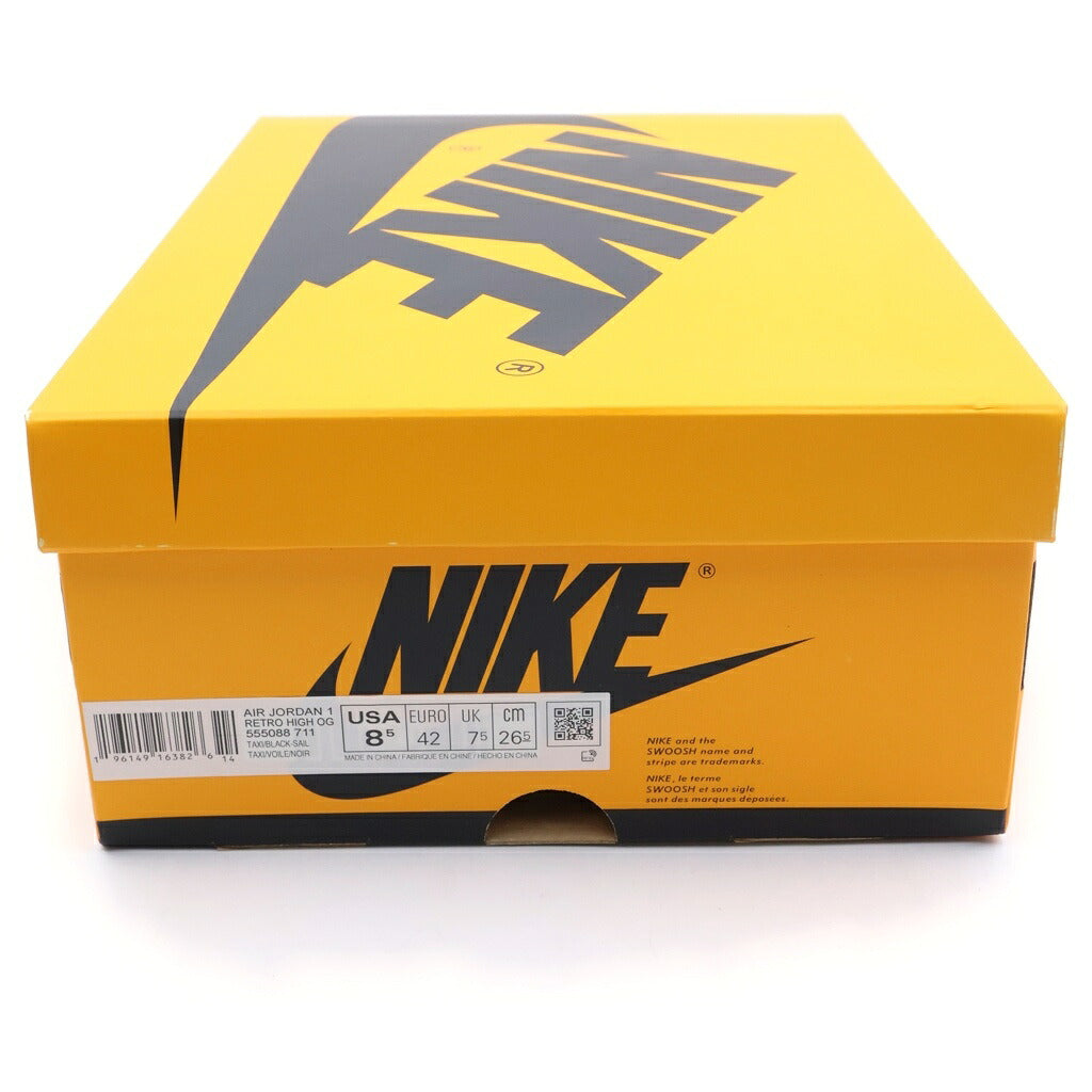 NIKE(ナイキ) AIR JORDAN 1 RETRO HIGH OG TAXI 555088-711 エアジョーダン1 レトロ タクシー ハイカットスニーカー イエロー/ホワイト/ブラック US8.5/26.5cm