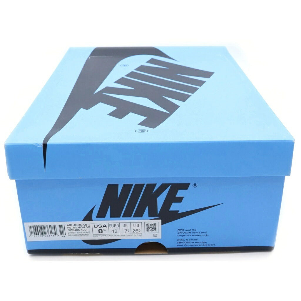 NIKE(ナイキ) AIR JORDAN 1 RETRO HIGH OG UNIVERSITY BLUE/UNC TOE DZ5485-400 エアジョーダン1 レトロ ユニバーシティブルー ハイカットスニーカー ブルー/ホワイト US8.5/26.5cm