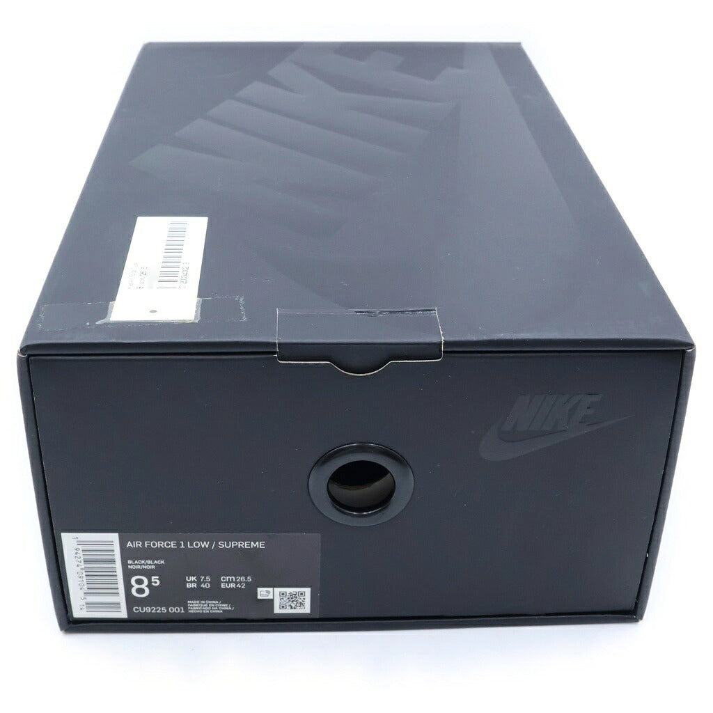 NIKE(ナイキ) ×SUPREME AIR FORCE 1 LOW CU9225-001 シュプリーム エアフォース1 ローカットスニーカー ブラック US8.5/26.5cm