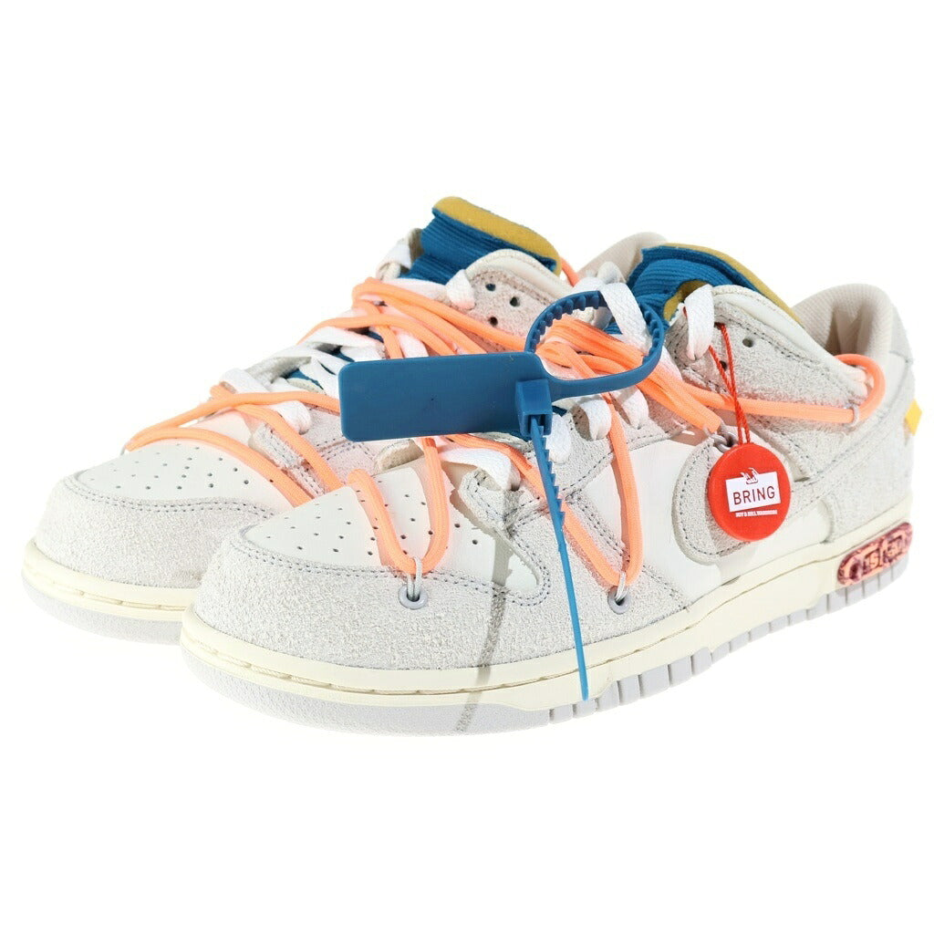 NIKE(ナイキ) ×OFF-WHITE DUNK LOW 1 OF 50 LOT.19 オフホワイト ダンク ワンオブフィフティー ロット19 ローカットスニーカー ホワイト US8.5/26.5cm
