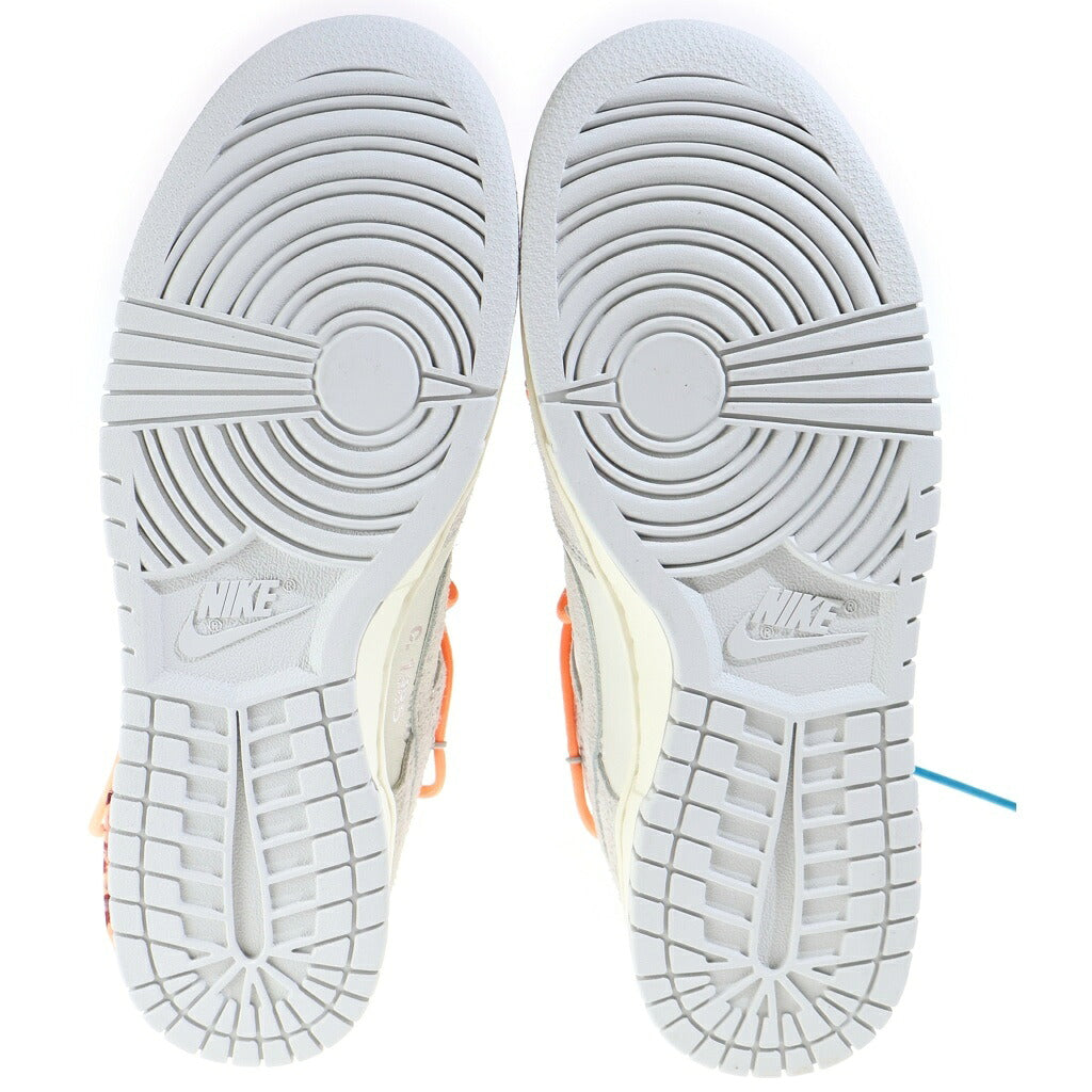 NIKE(ナイキ) ×OFF-WHITE DUNK LOW 1 OF 50 LOT.19 オフホワイト ダンク ワンオブフィフティー ロット19 ローカットスニーカー ホワイト US8.5/26.5cm