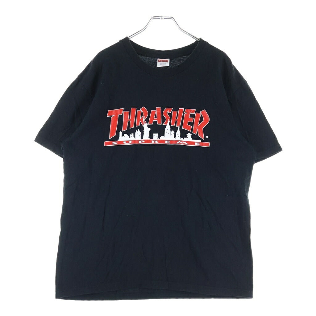 SUPREME(シュプリーム) 21AW ×Thrasher Skyline Tee スラッシャー スカイライン 半袖Tシャツ ブラック