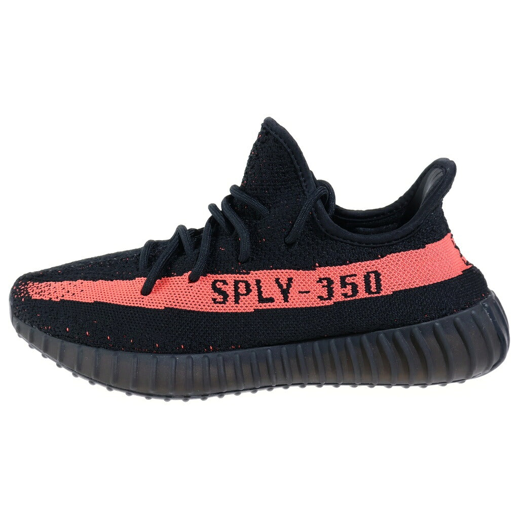 adidas(アディダス) YEEZY BOOST 350 V2 BY9612 イージーブースト 350V2 ローカットスニーカー ブラック/レッド US8.5/26.5cm