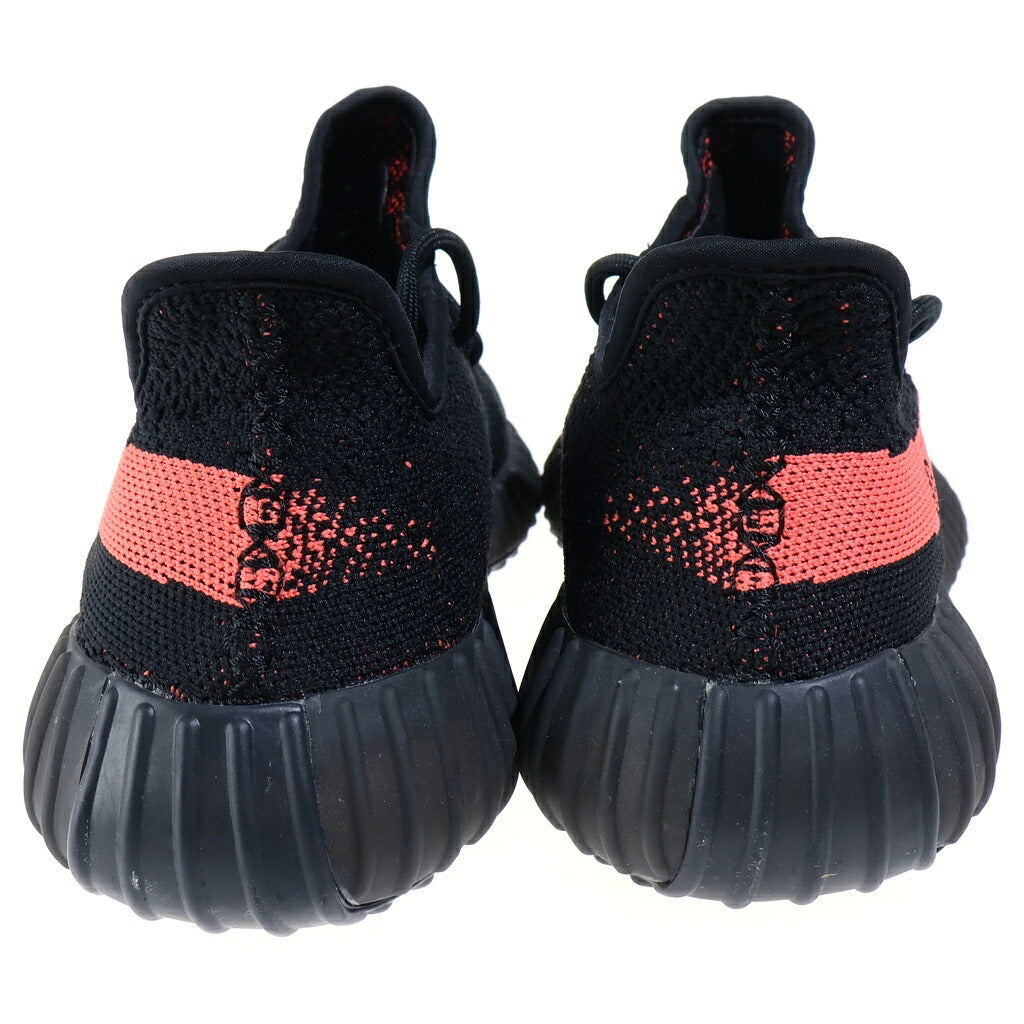 adidas(アディダス) YEEZY BOOST 350 V2 BY9612 イージーブースト 350V2 ローカットスニーカー ブラック/レッド US8.5/26.5cm