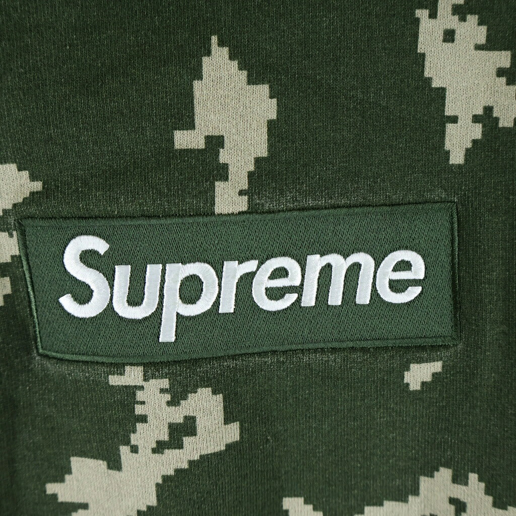 SUPREME(シュプリーム) 21AW Box Logo Hooded Sweatshirt デジタルカモフラージュ総柄 ボックスロゴデザイン フーデッド プルオーバー スウェット パーカー カーキ