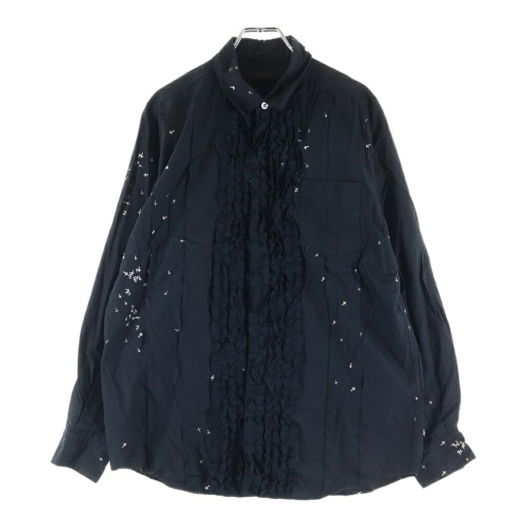 UNDERCOVER(アンダーカバー) 02AW 魔女期 クロスドット フリル ドレスシャツ ブラック M249