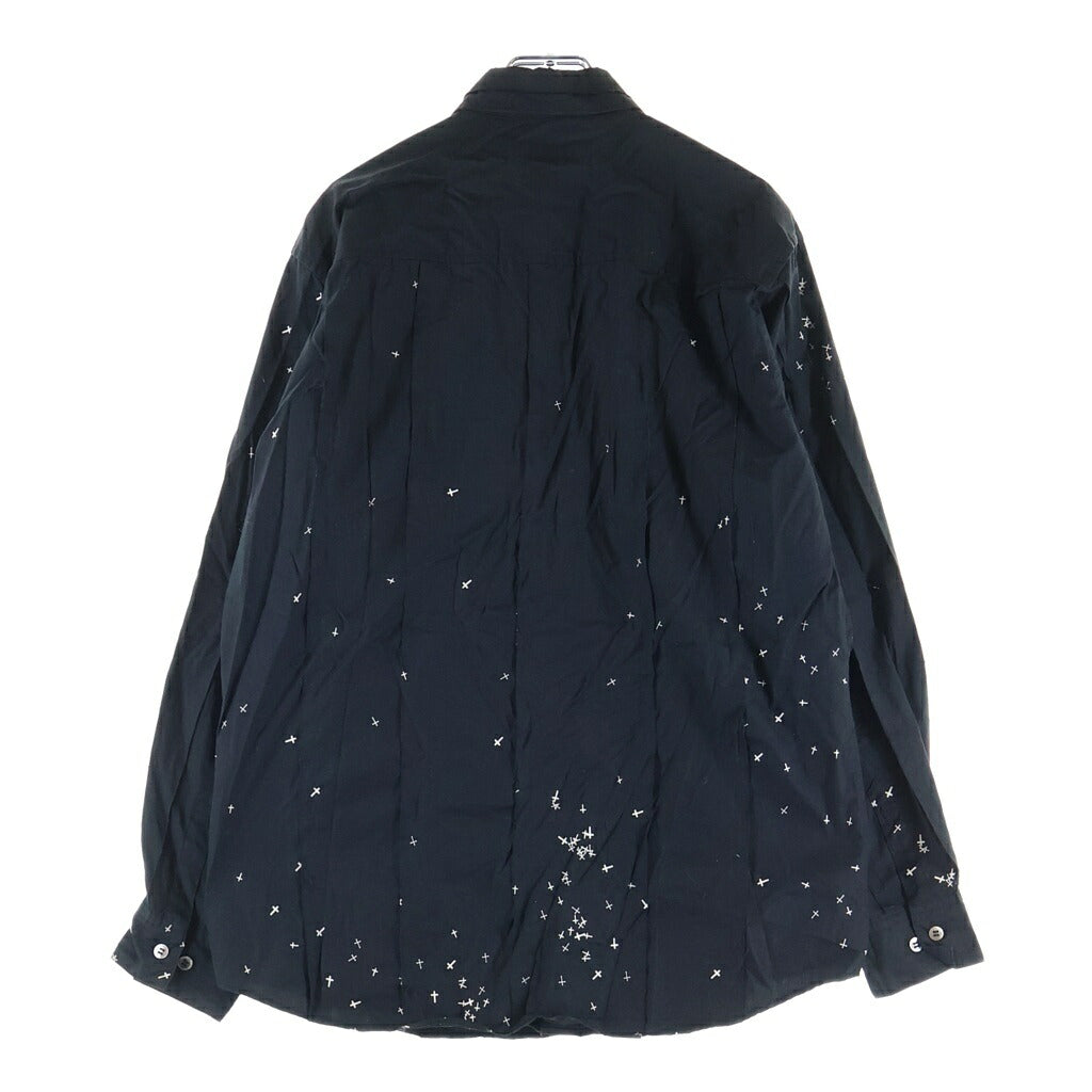 UNDERCOVER(アンダーカバー) 02AW 魔女期 クロスドット フリル ドレスシャツ ブラック M249