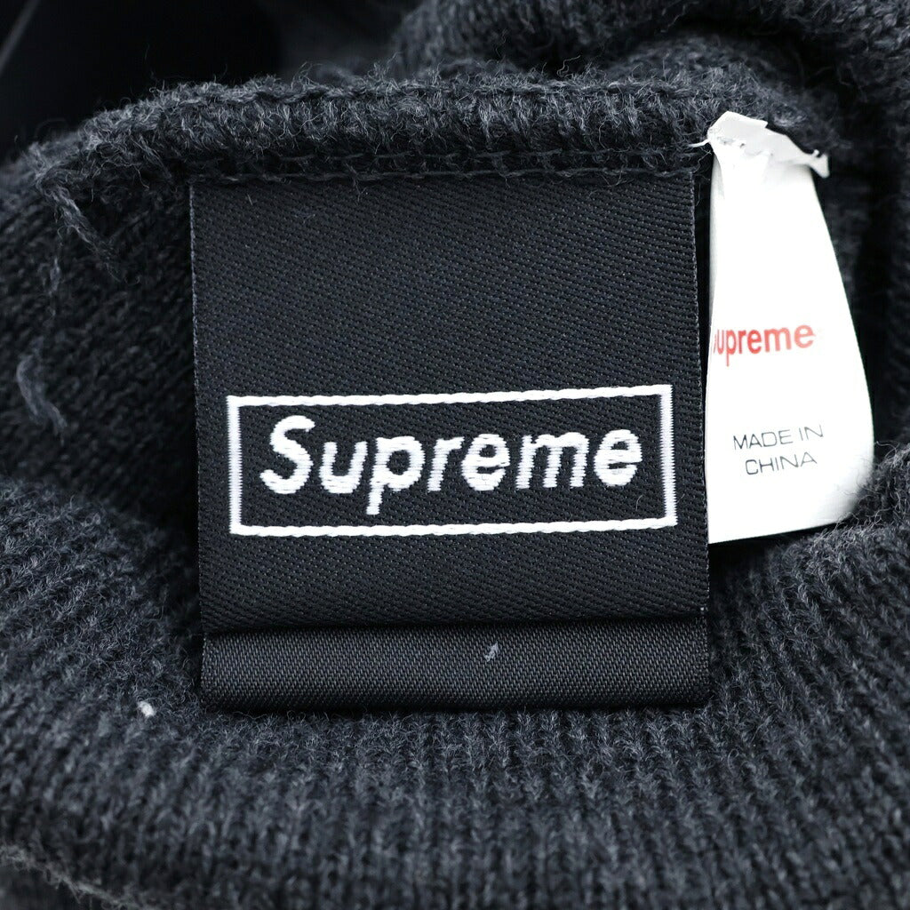 SUPREME(シュプリーム) 21AW ×NEWERA Box Logo Beanie ニューエラ ボックスロゴデザイン ニット帽 ビーニー グレー G2908242021
