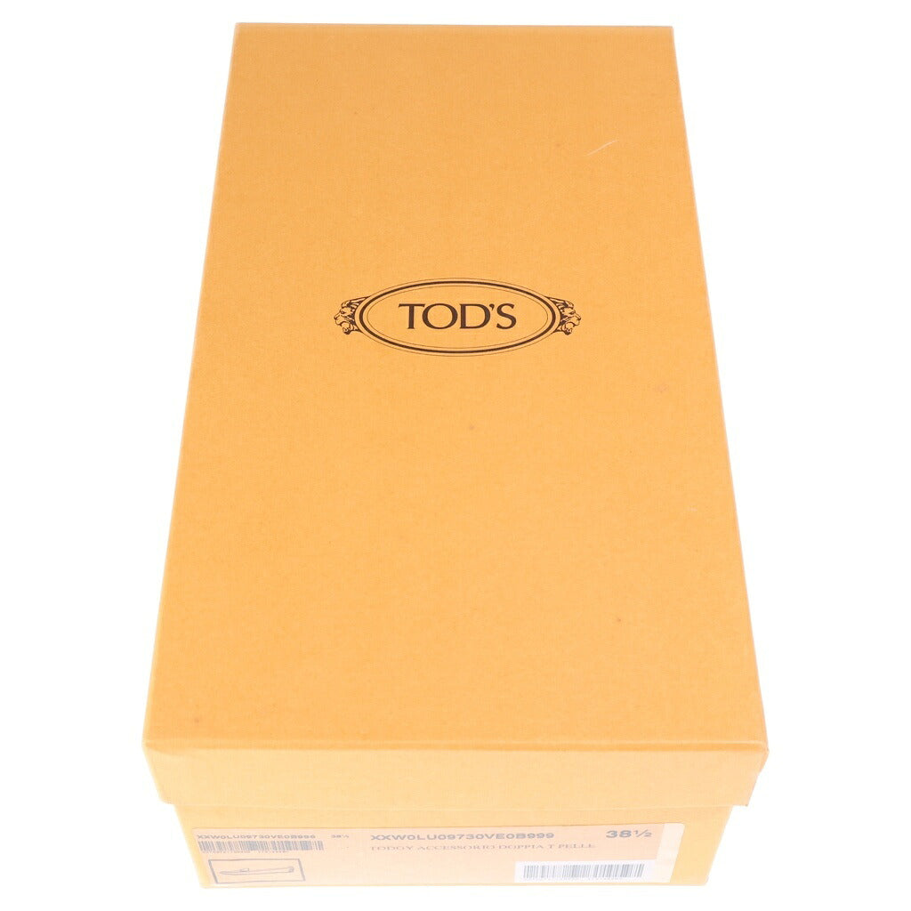 TOD'S(トッズ) パテント コンビレザー スタッズ メダリオン パンプス シューズ グレー/ブラック レディース