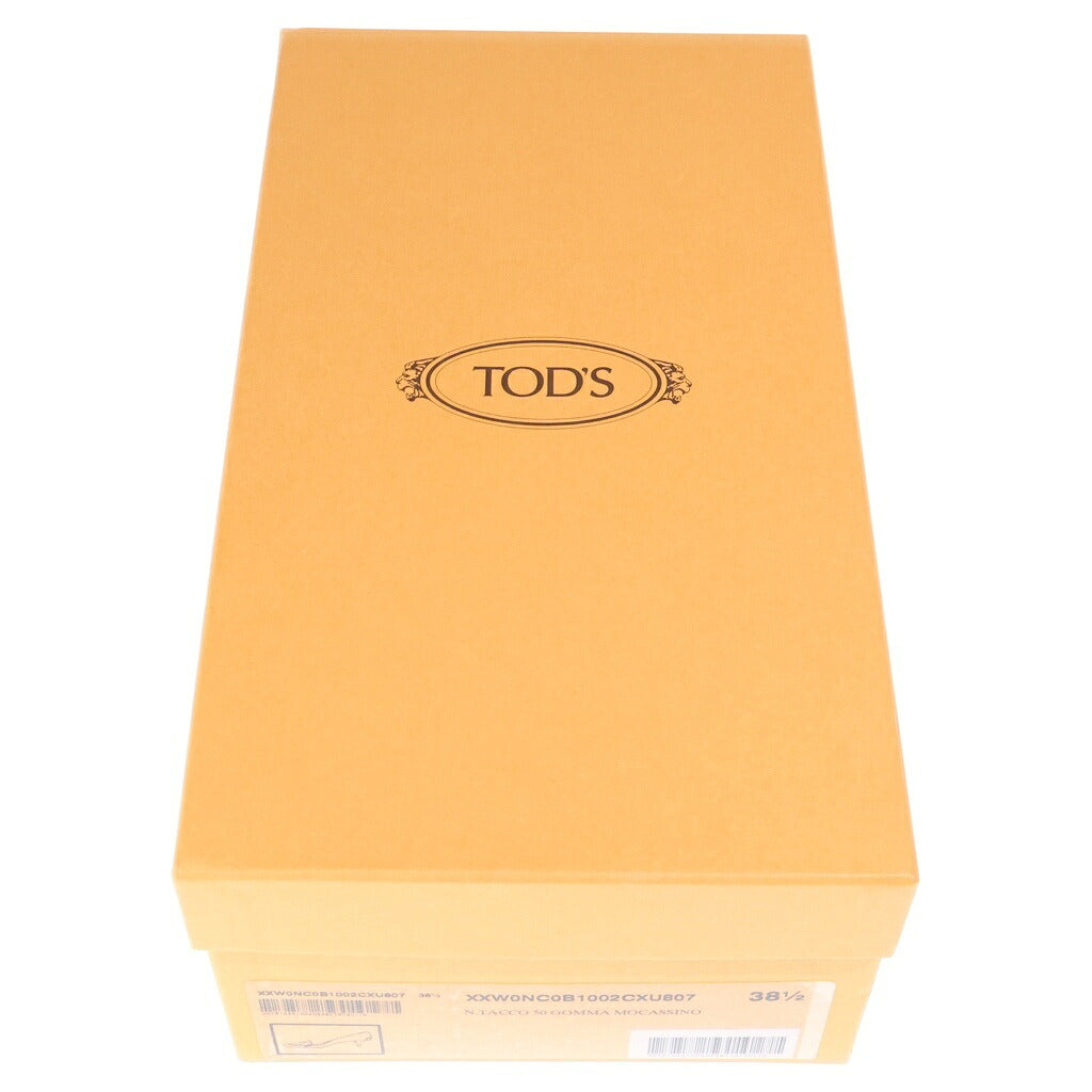 TOD'S(トッズ) パテント コンビレザー ヒール パンプス ローファー シューズ ネイビー レディース