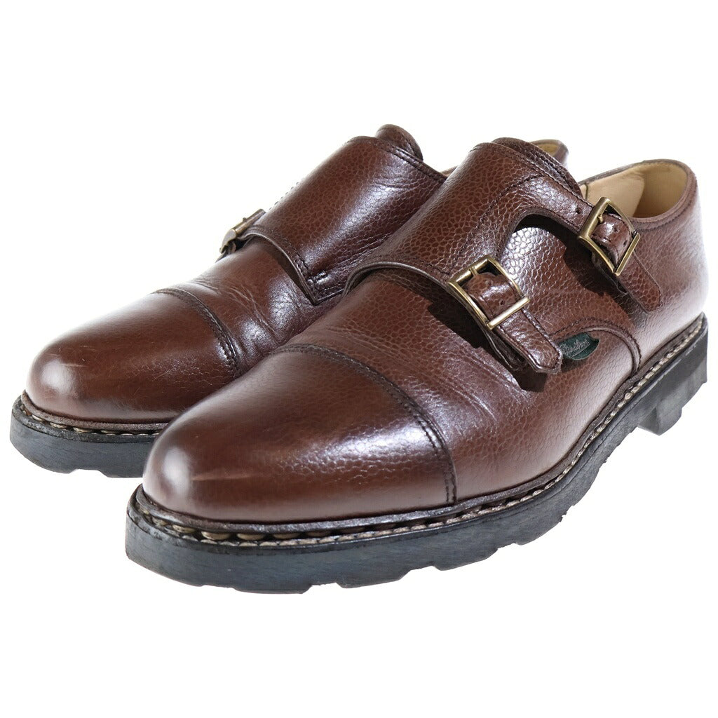 PARABOOT(パラブーツ) WILLIAM ウィリアム ダブルモンクストラップシューズ ブラウン 8502
