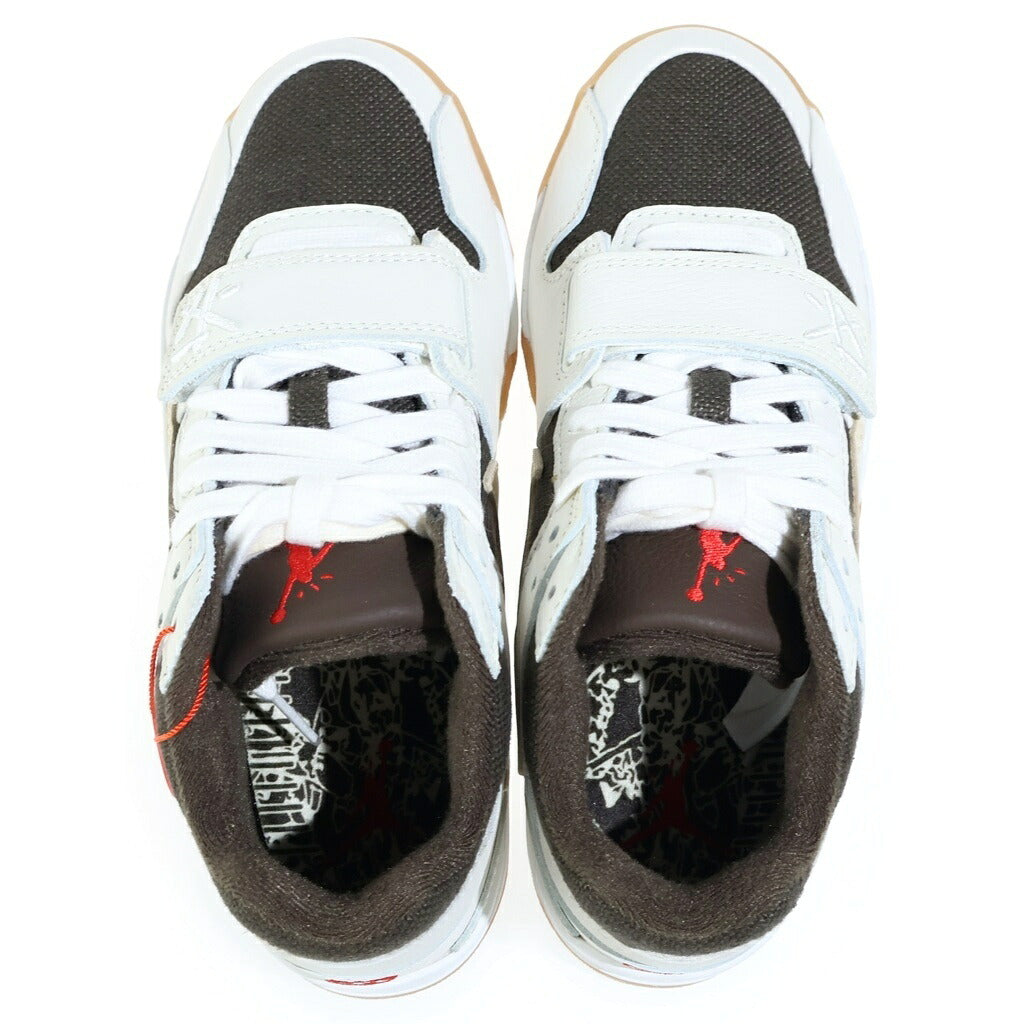 NIKE(ナイキ) ×TRAVIS SCOTT JORDAN JUMPMAN JACK FZ8117-100 トラヴィススコット ジョーダン ジャンプマン ローカットスニーカー US6/24cm レディース ホワイト/ブラウン FZ8117‐100