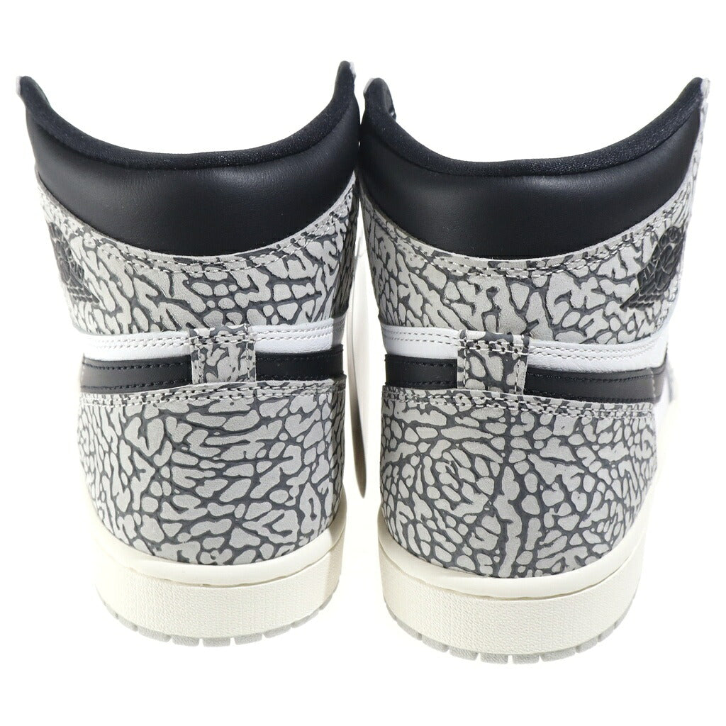 NIKE(ナイキ) AIR JORDA1 HIGH OG WHITE CEMENT SAFARI DZ5485-052 エアジョーダン1 ホワイトセメント サファリ ハイカットスニーカー ホワイト/ブラック US10/28cm