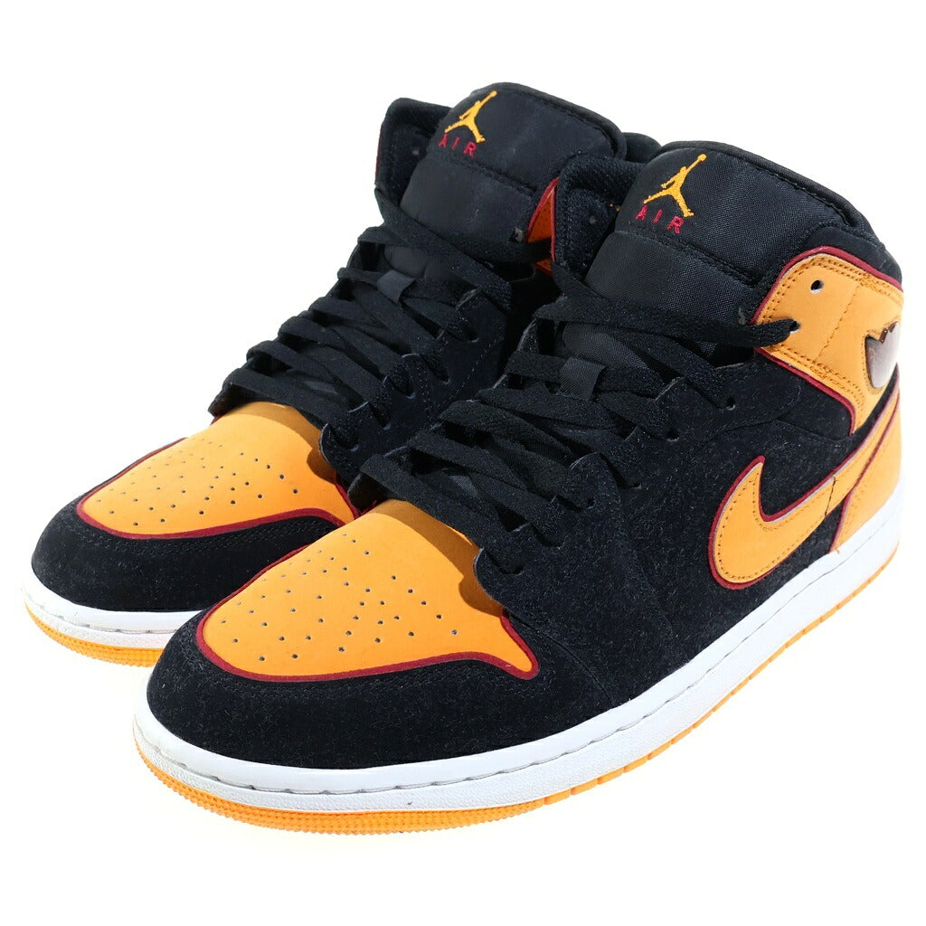 NIKE(ナイキ) AIR JORDAN1 MID SE VIVID ORANGE FJ4923-008 エアジョーダン1 ヴィヴィッドオレンジ ミドルカットスニーカー ブラック/オレンジ US10/28cm