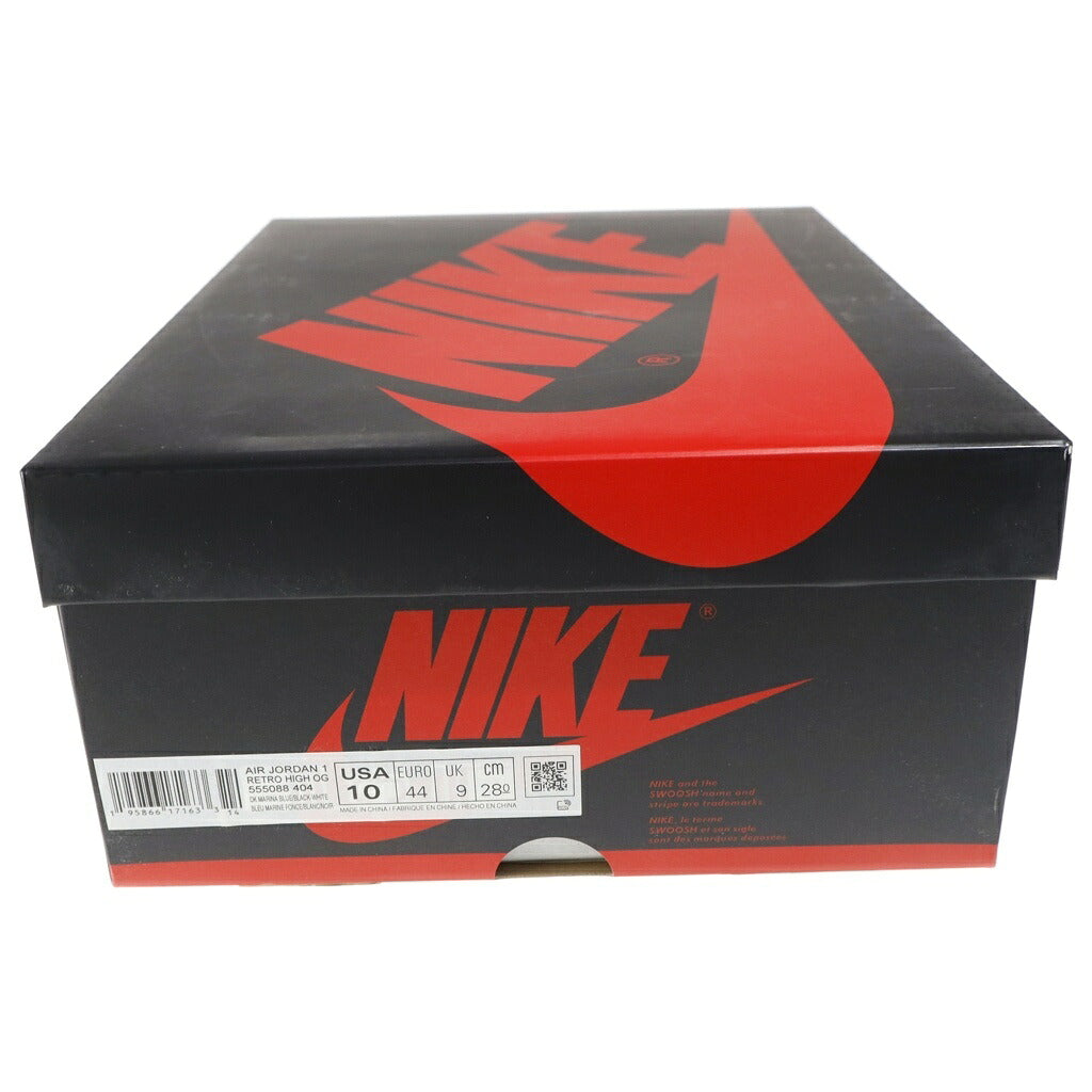 NIKE(ナイキ) AIR JORDAN1 RETRO HIGH OG DARK MARINA BLUE 555088-404 エアジョーダン1 レトロ ダークマリーナ ブルー ハイカットスニーカー ブラック/ブルー US10/28cm