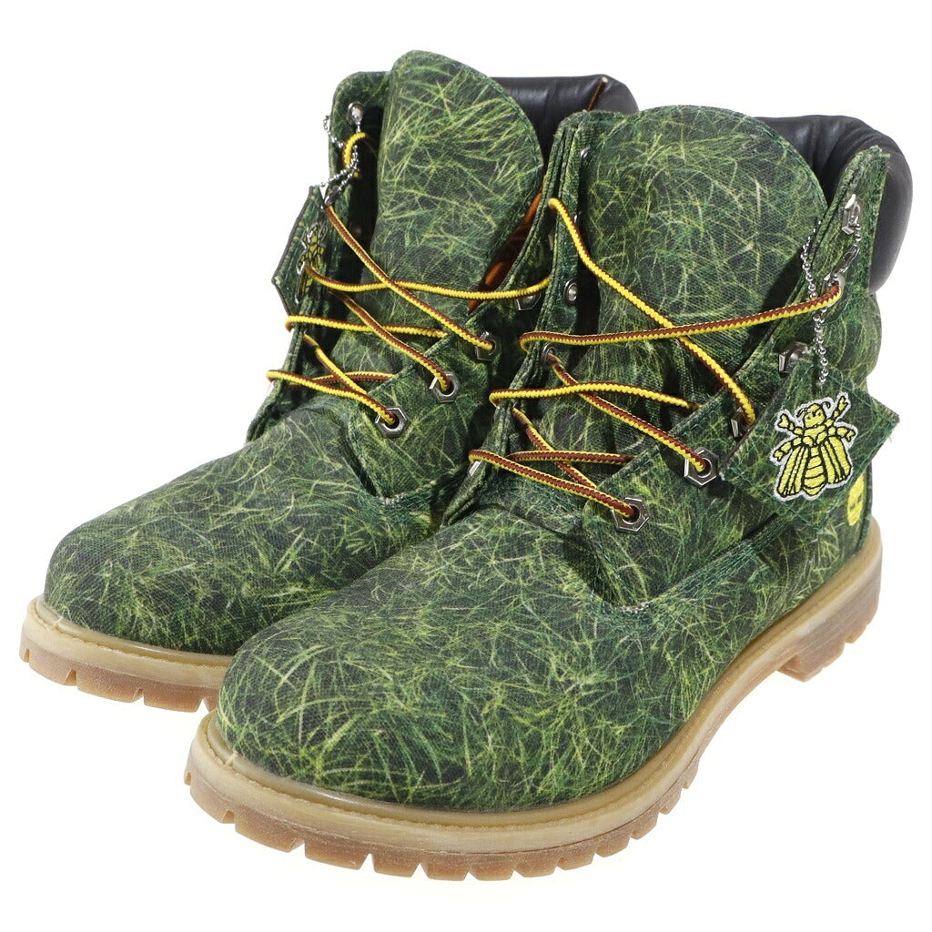 Timberland(ティンバーランド) ×BILLIONAIRE BOYS CLUB PREMIUM CANVAS BOOTS ビリオネア ボーイズ クラブ プレミアム キャンバス ブーツ グリーン US11/28cm A11YB