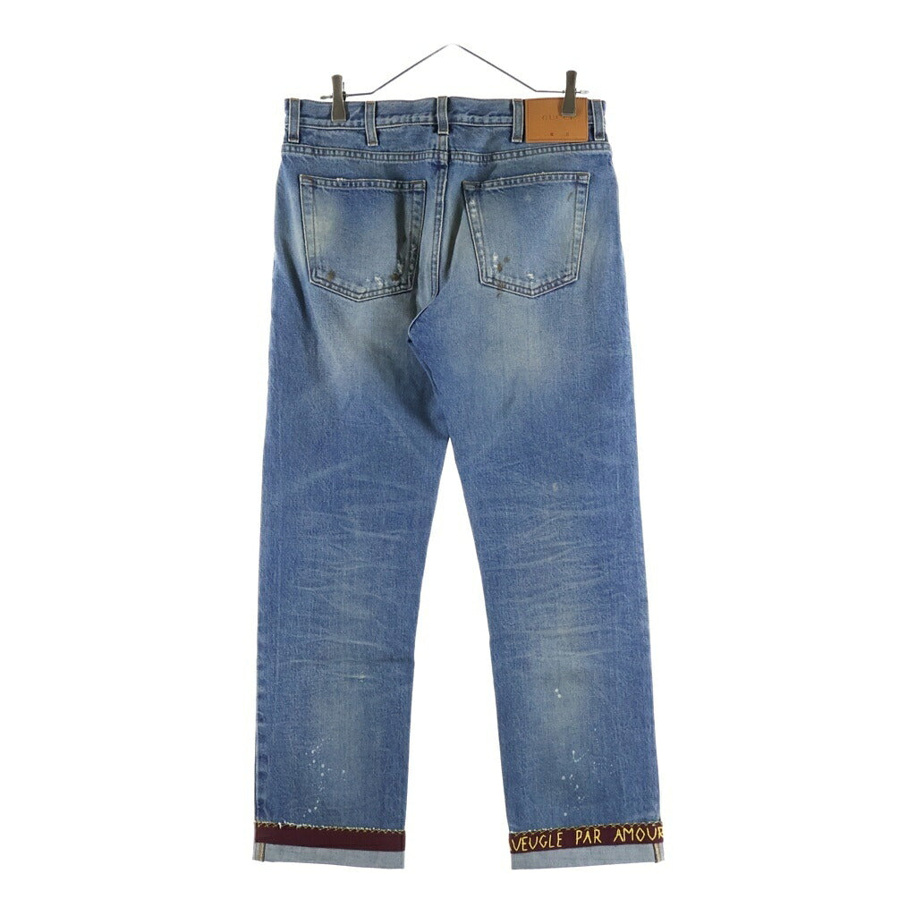 GUCCI(グッチ) 17AW ダメージ加工 クロップド ジーンズ デニムパンツ インディゴ 475277 XR602