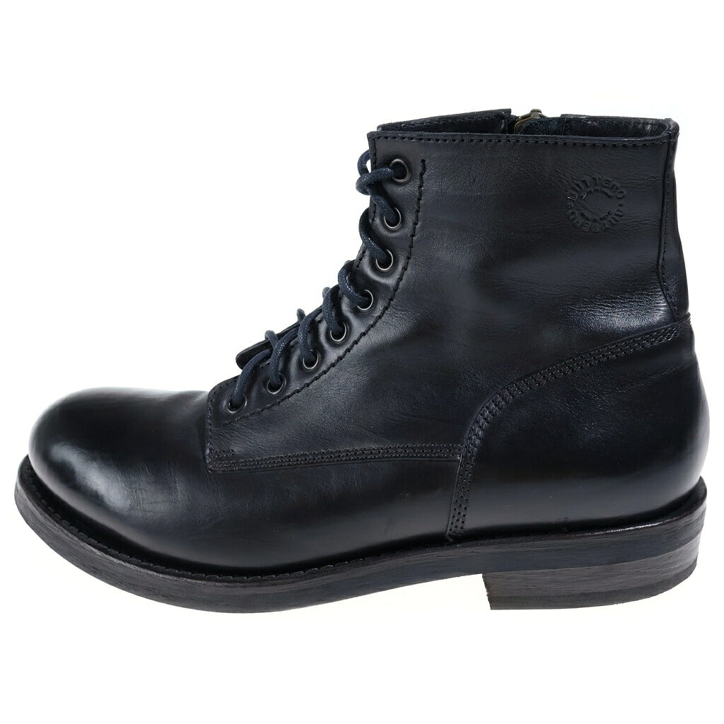 BUTTERO(ブッテロ) SIDEZIP BOOTS サイドジップ レザー レースアップブーツ ワークブーツ ブラック B4429