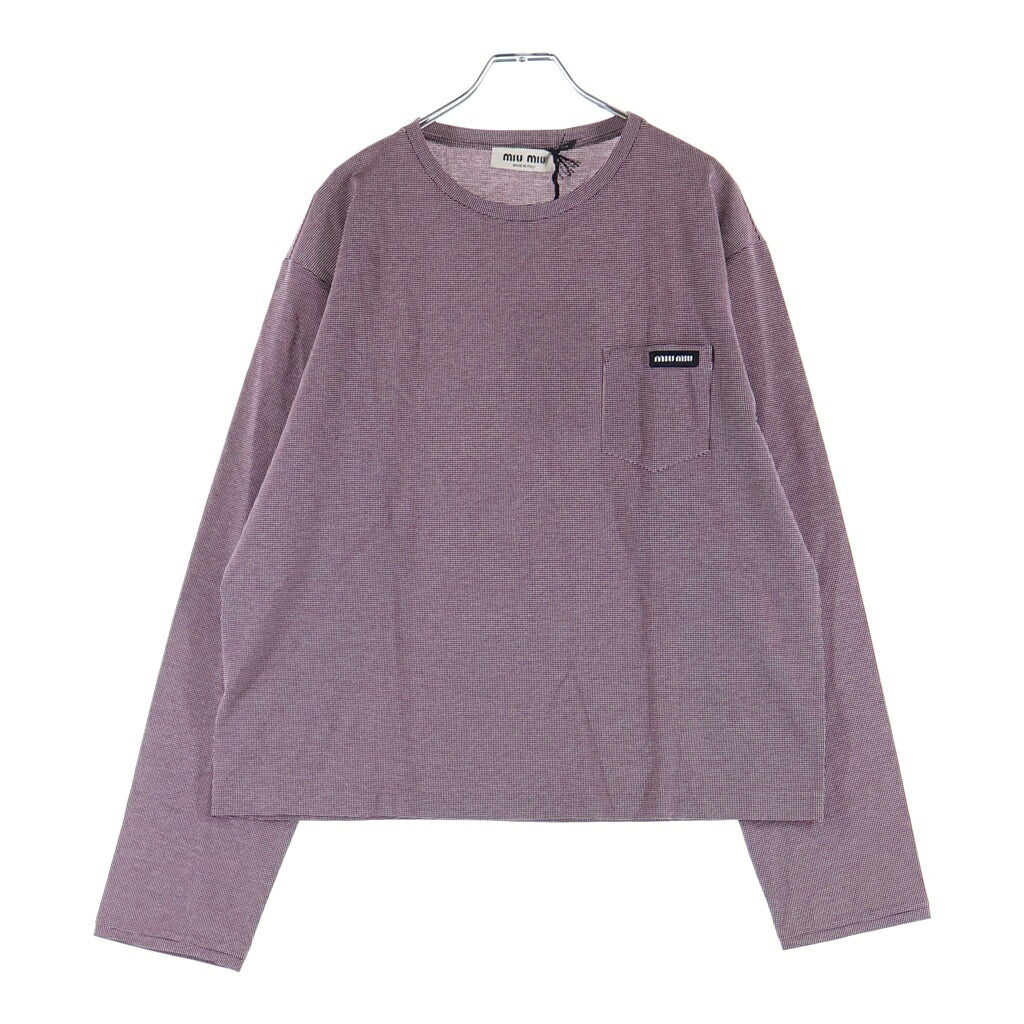 miumiu(ミュウミュウ) ジャガード 長袖Tシャツ ロンT ボルドー MJLA47 S000
