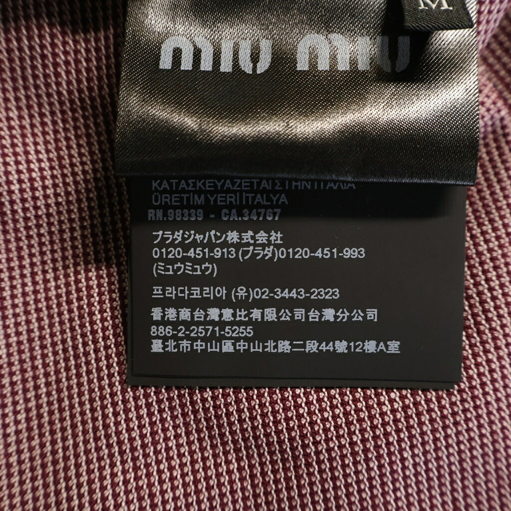 miumiu(ミュウミュウ) ジャガード 長袖Tシャツ ロンT ボルドー MJLA47 S000
